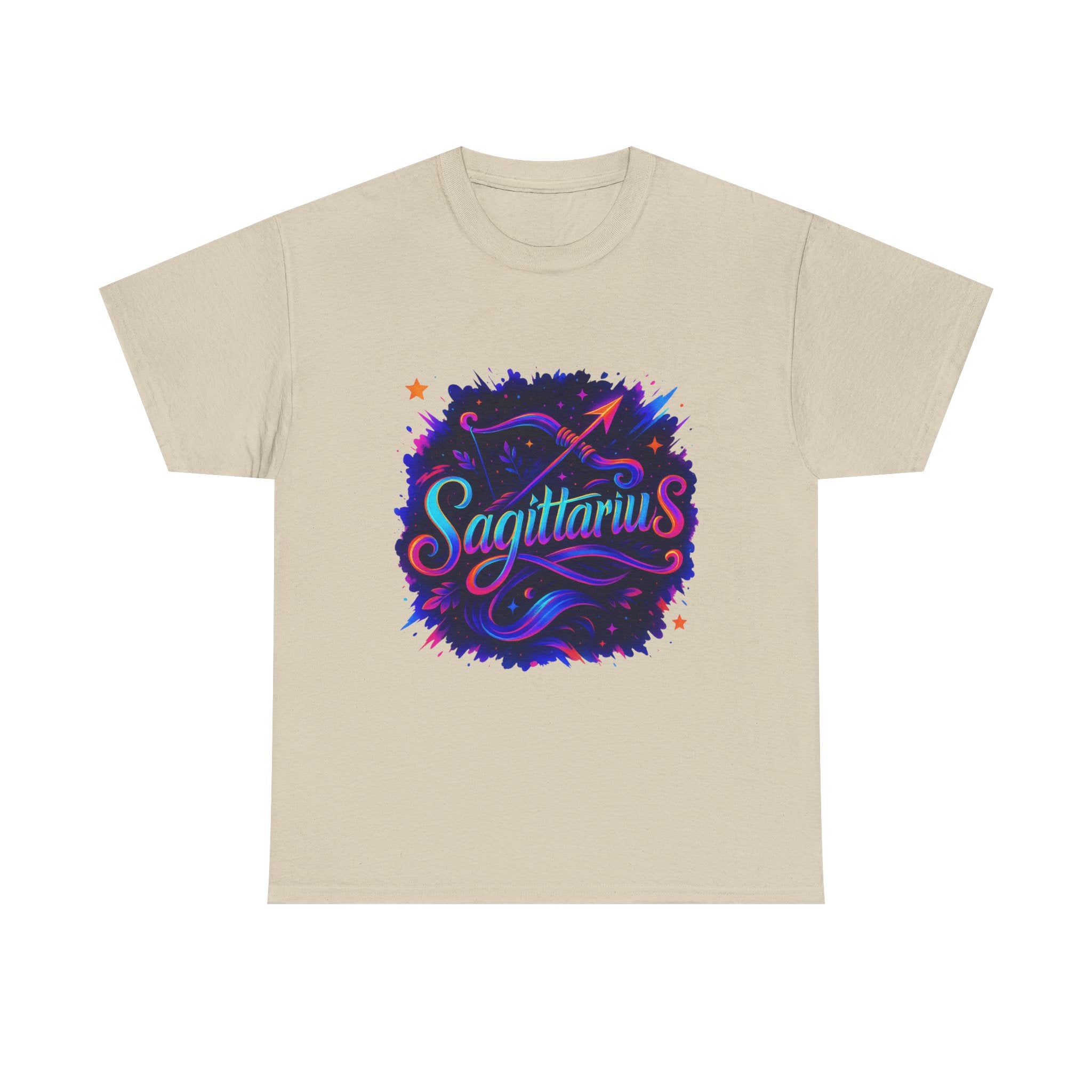Neon Sagittarius Zodiac Tee