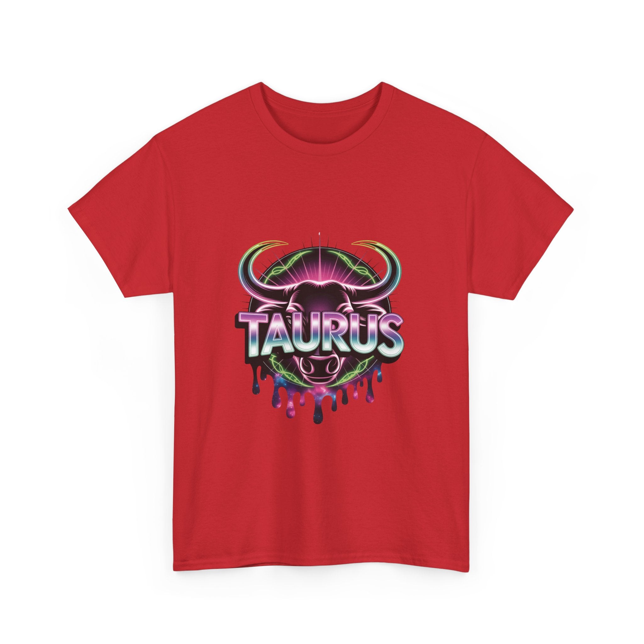 Neon Taurus Zodiac Tee
