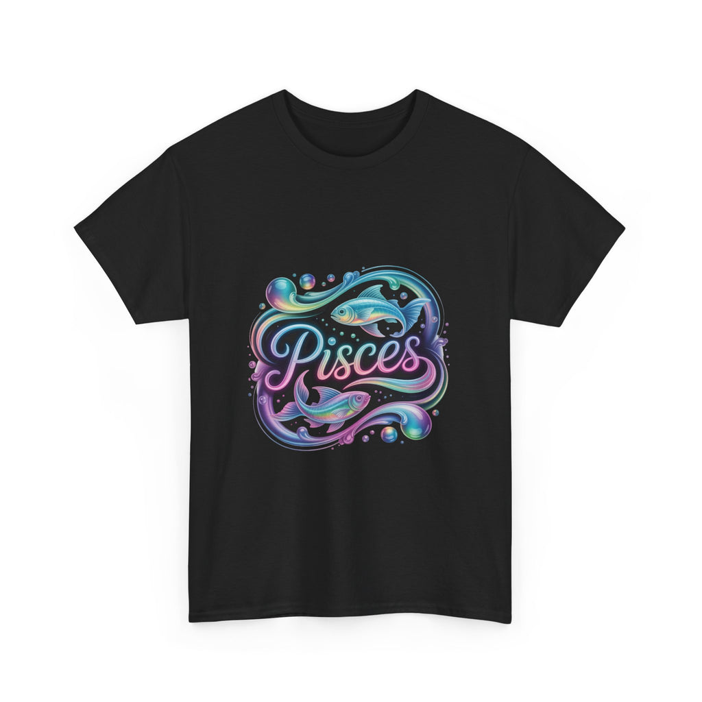 Neon Pisces Zodiac Tee