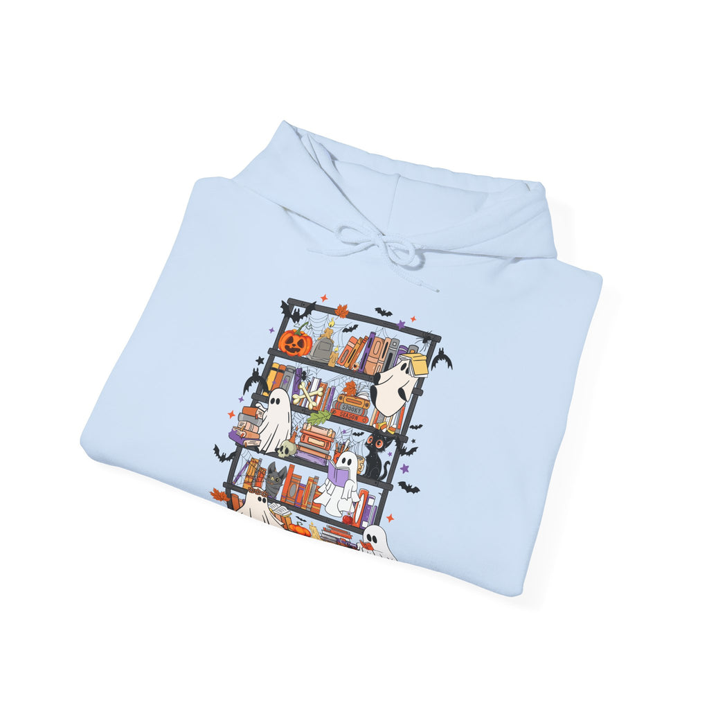 Ghost Reading Books Halloween Hoodie