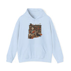 Skeleton Library Halloween Book Reading Books Lover Teacher Hoodie
