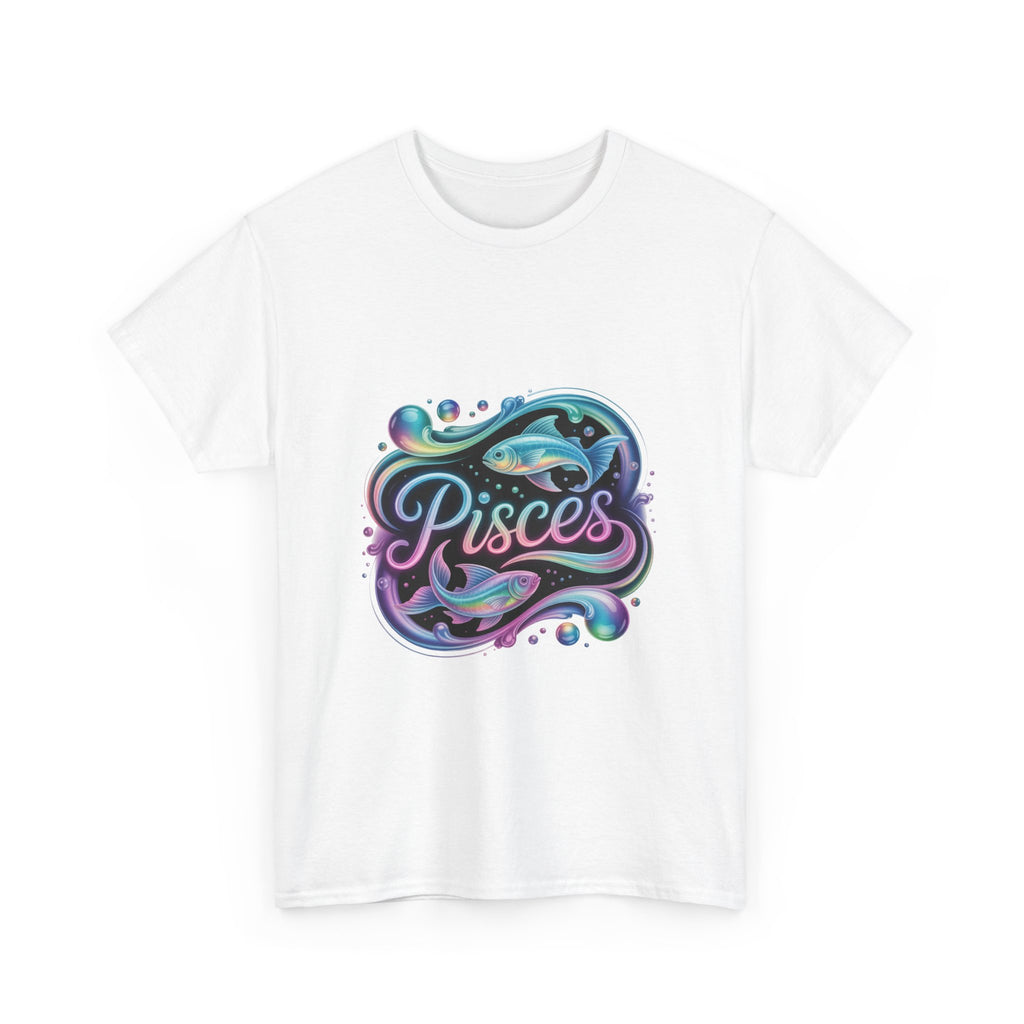 Neon Pisces Zodiac Tee