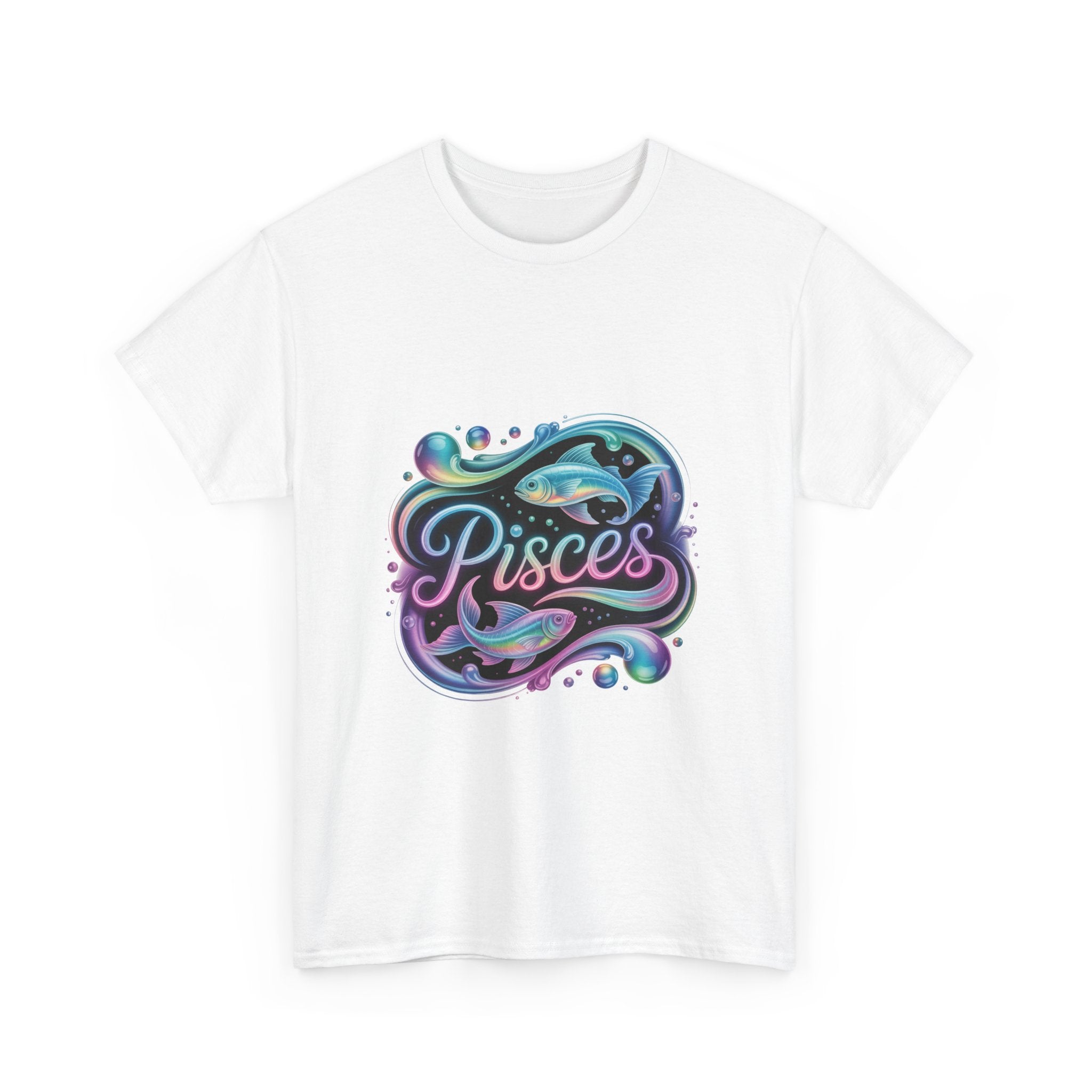 Neon Pisces Zodiac Tee