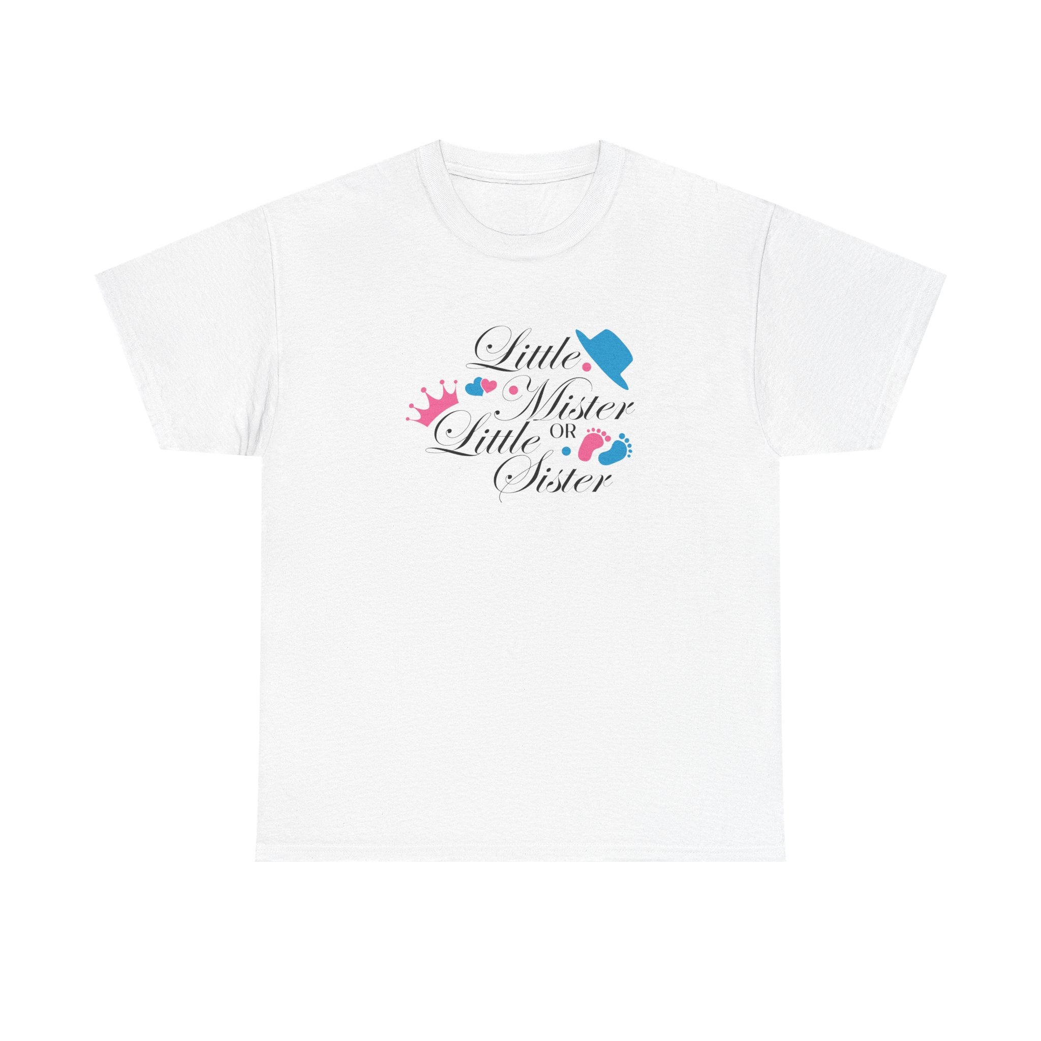 Little Mister Or Little Sister Unisex Tee, Graphic Tee, Gender Reveal Shirt, Boy or Girl T-Shirt, Baby Shower Gift