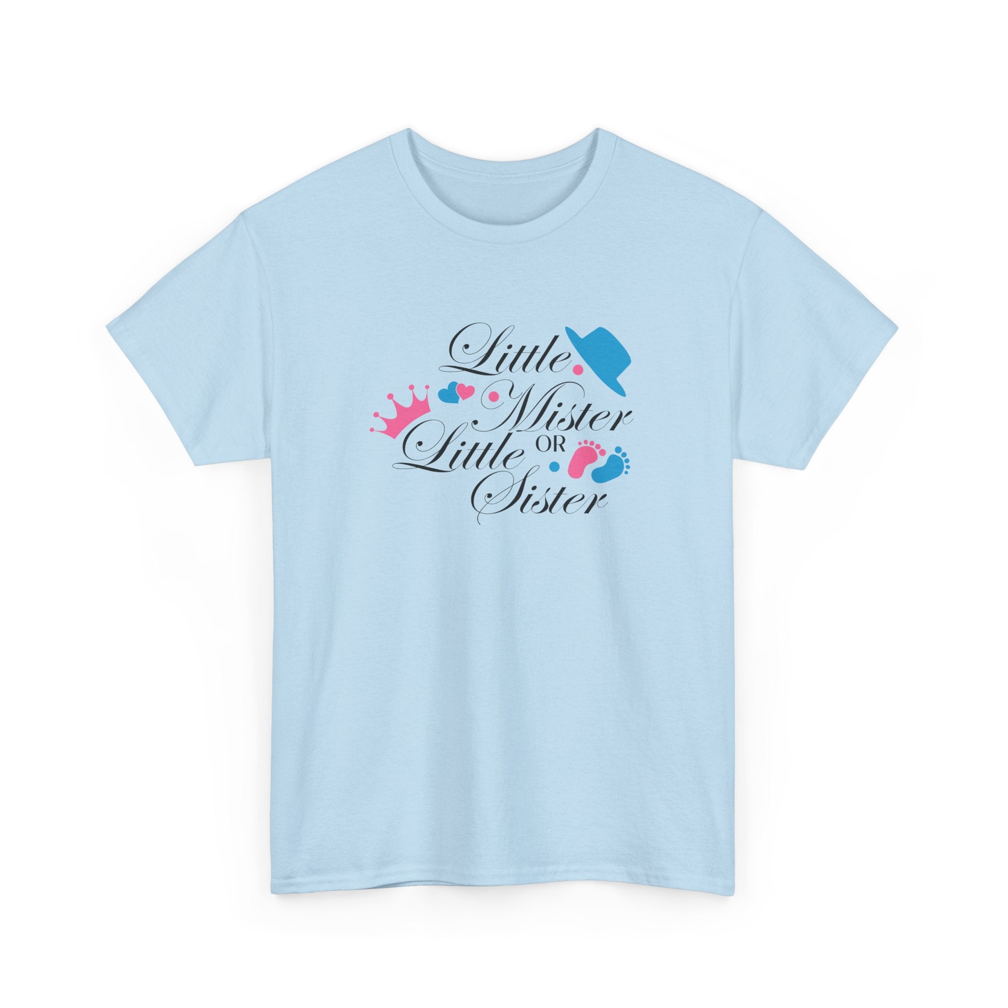 Little Mister Or Little Sister Unisex Tee, Graphic Tee, Gender Reveal Shirt, Boy or Girl T-Shirt, Baby Shower Gift