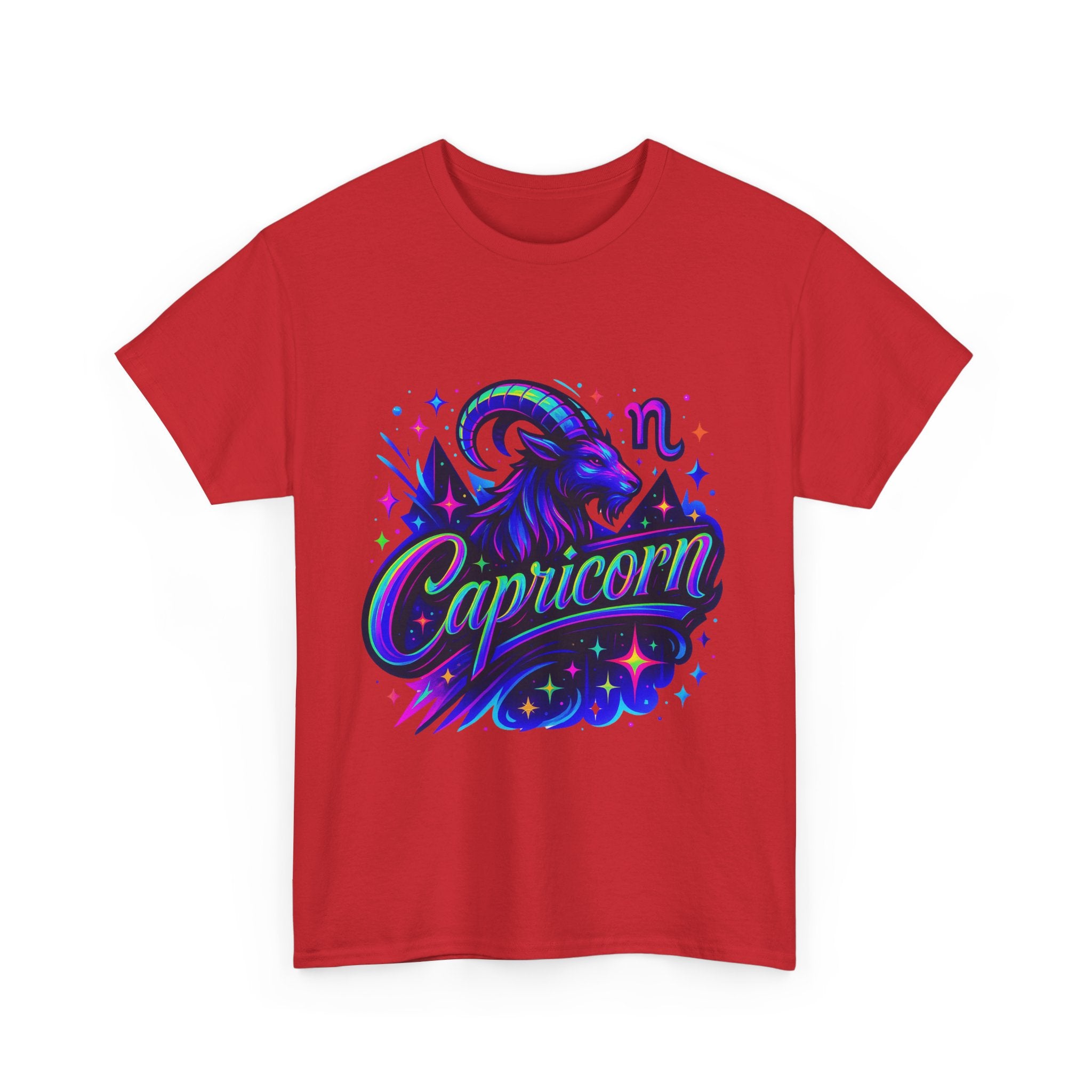 Neon Capricorn Zodiac Tee