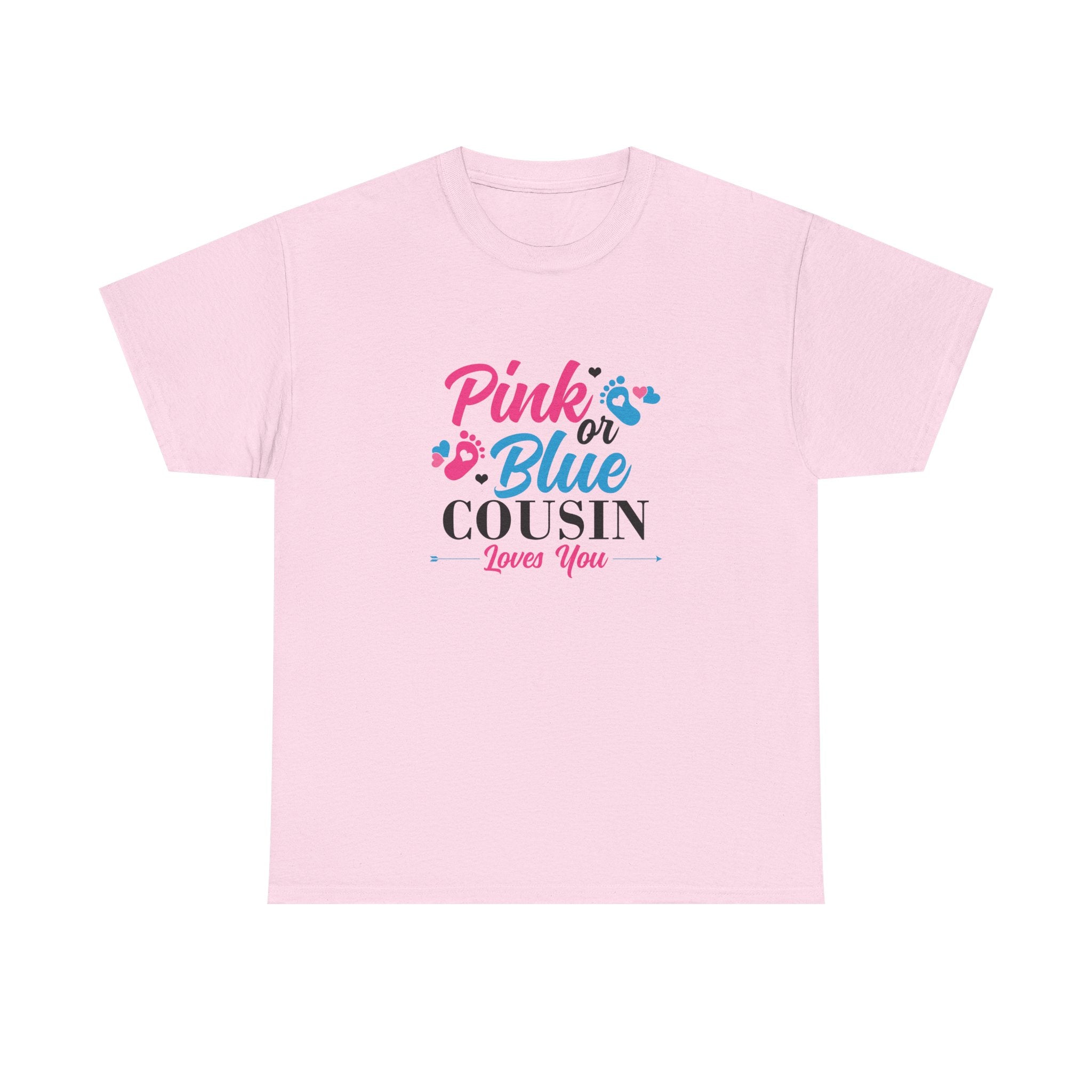 Cousin Loves You Graphic Tee, Pink Blue Unisex Shirt, Family Reunion Gift, Matching Tee for Cousins, Sibling Love Shirt, Comfortable Cotton