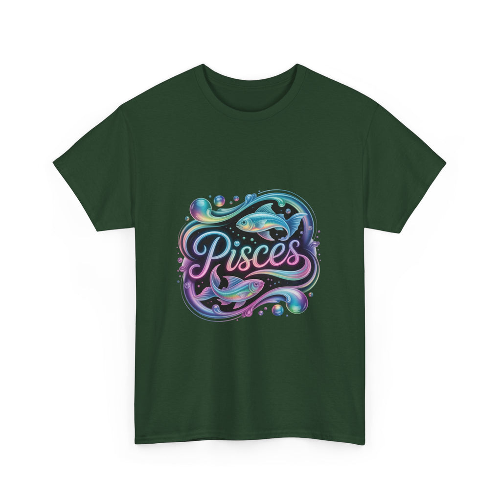 Neon Pisces Zodiac Tee