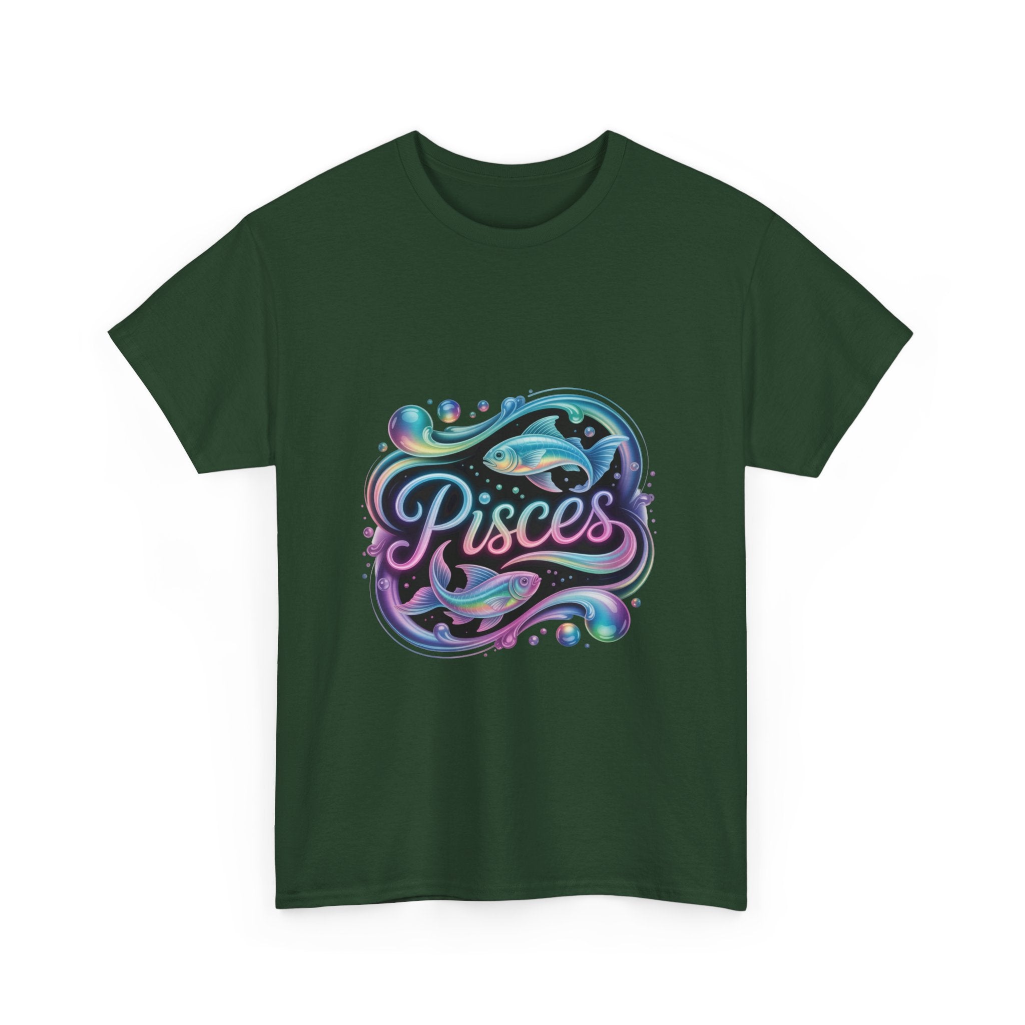 Neon Pisces Zodiac Tee