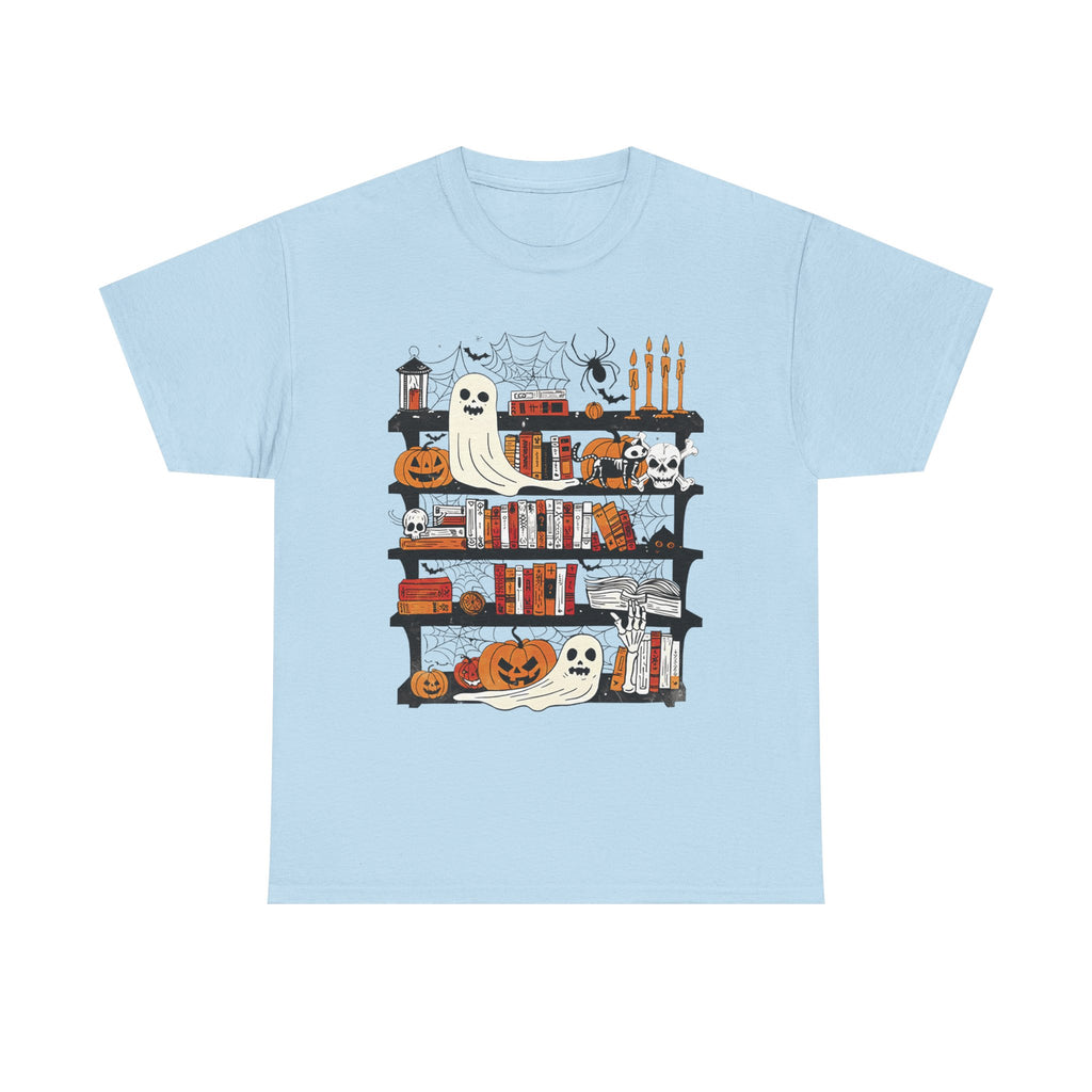 Funny Ghost Book Lovers Halloween Library Spooky Season Long Sleeve T-Shirt