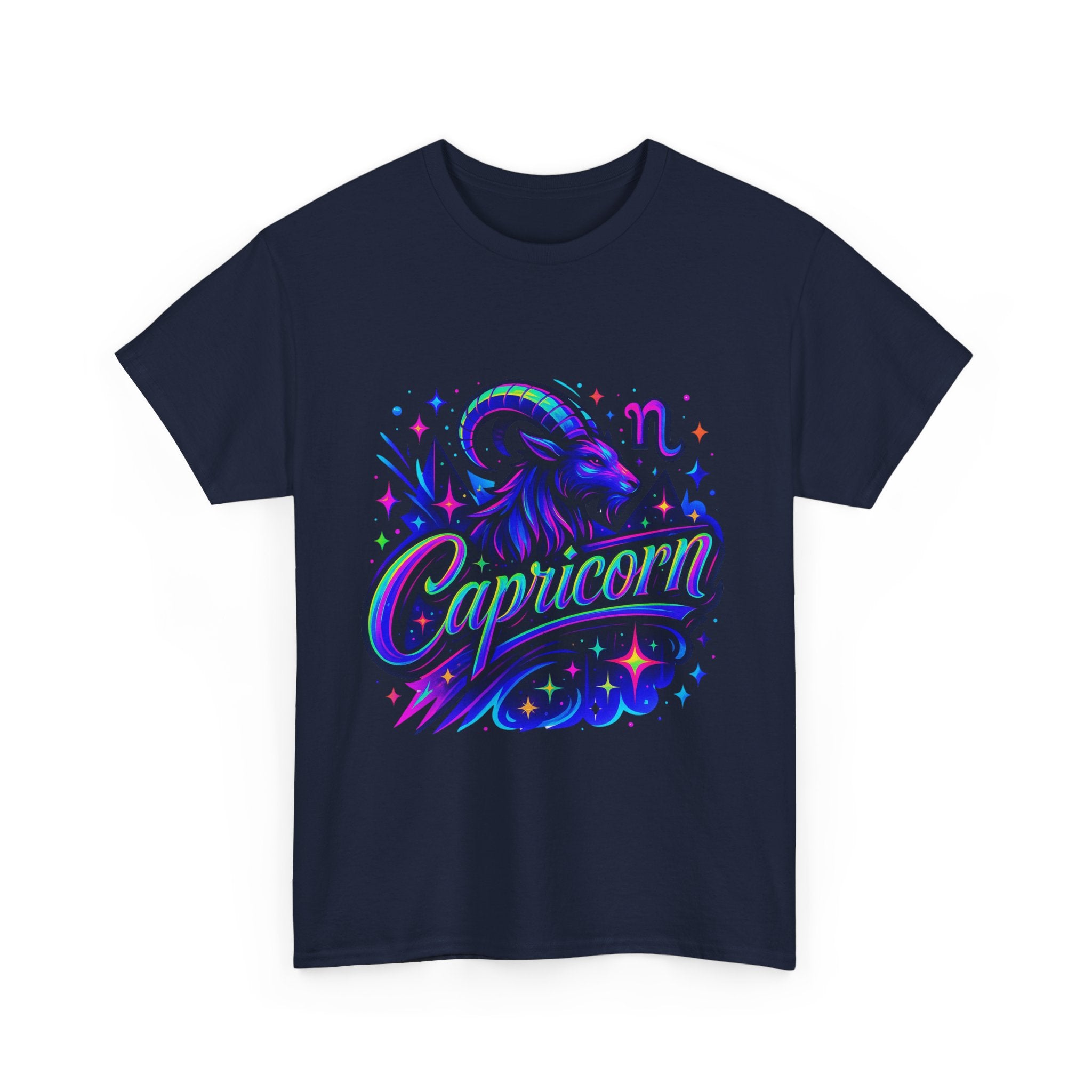 Neon Capricorn Zodiac Tee
