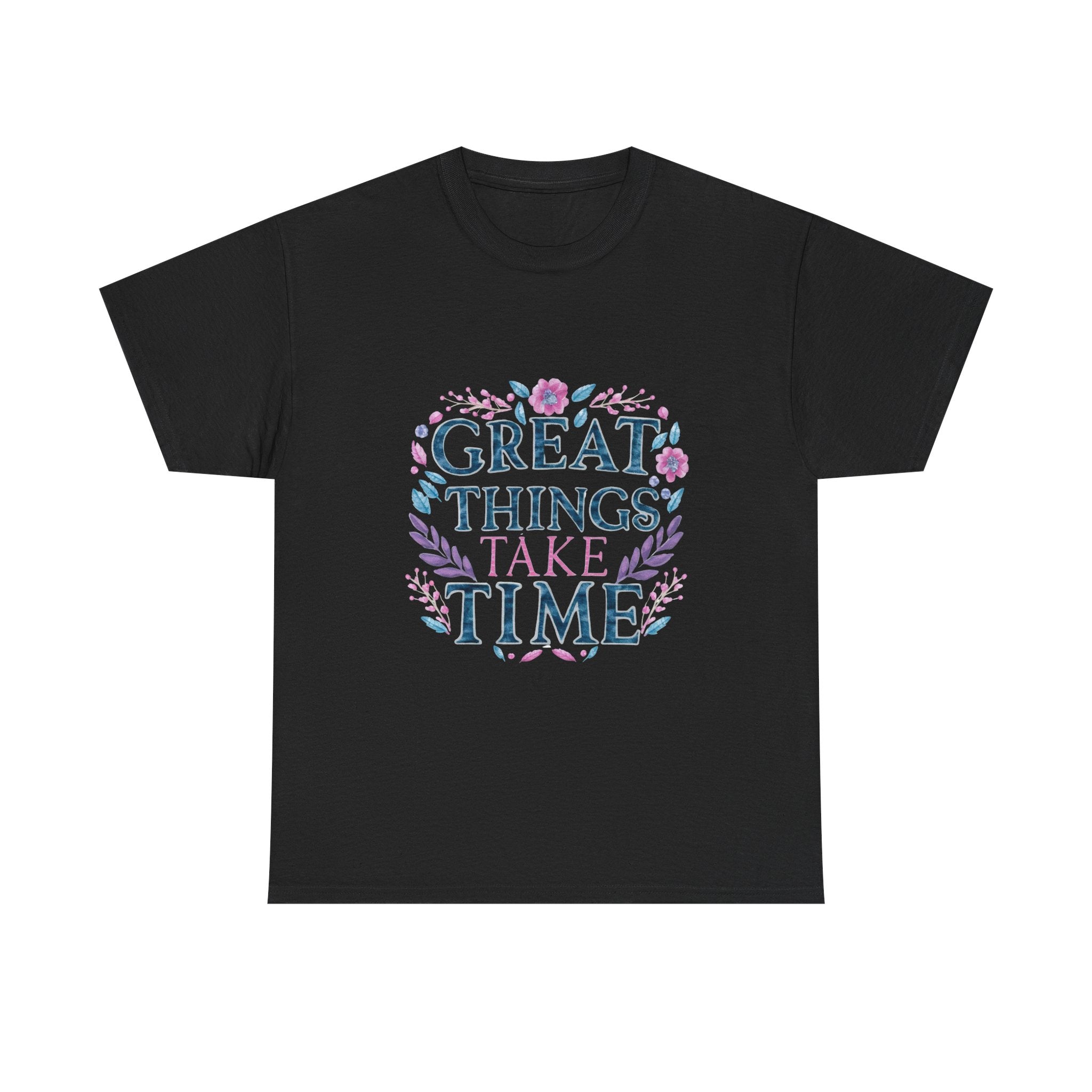 Great Things Take Time Floral Graphic Tee