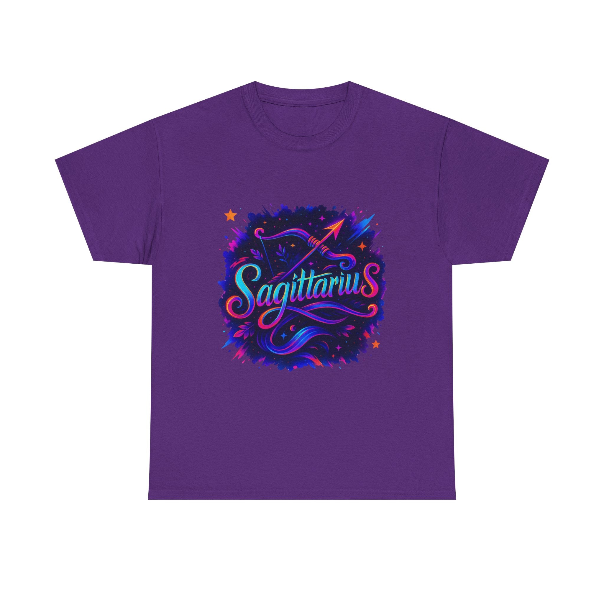 Neon Sagittarius Zodiac Tee