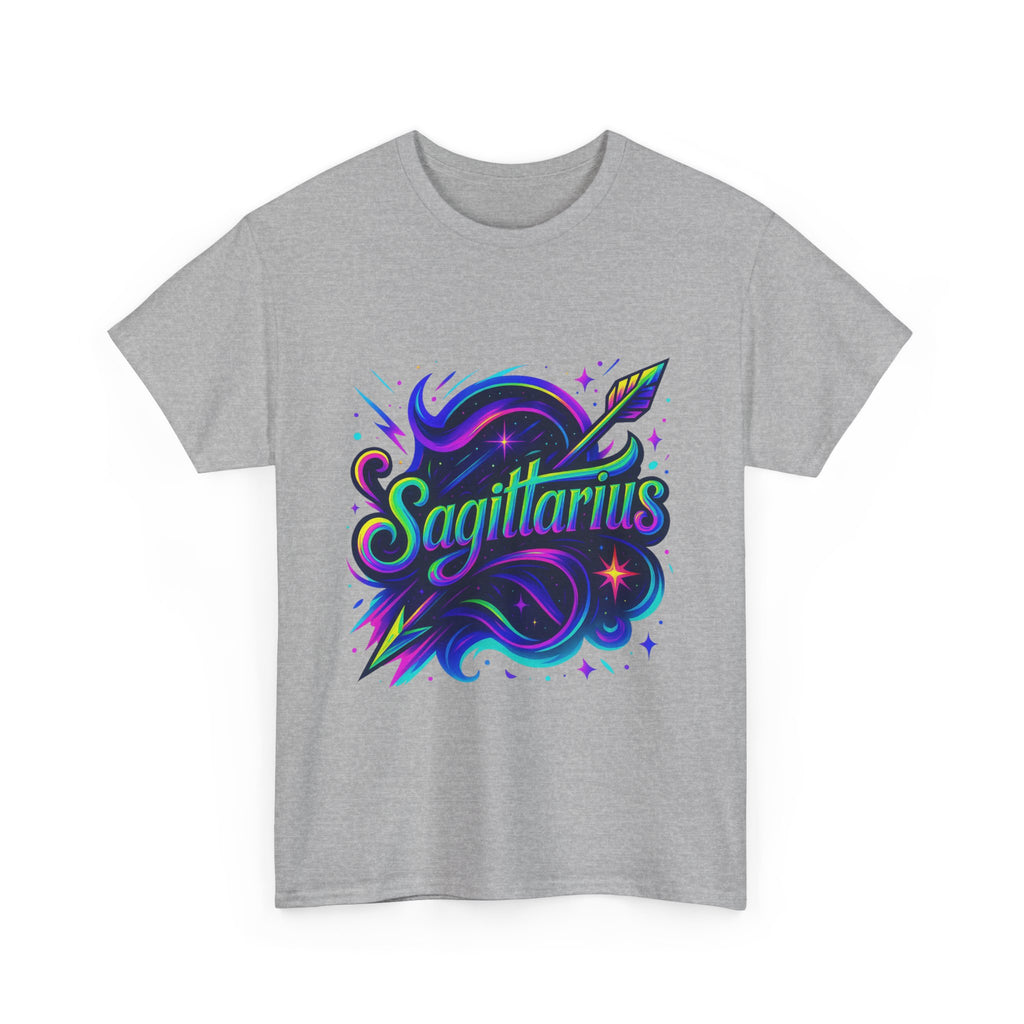 Neon Sagittarius Zodiac Tee