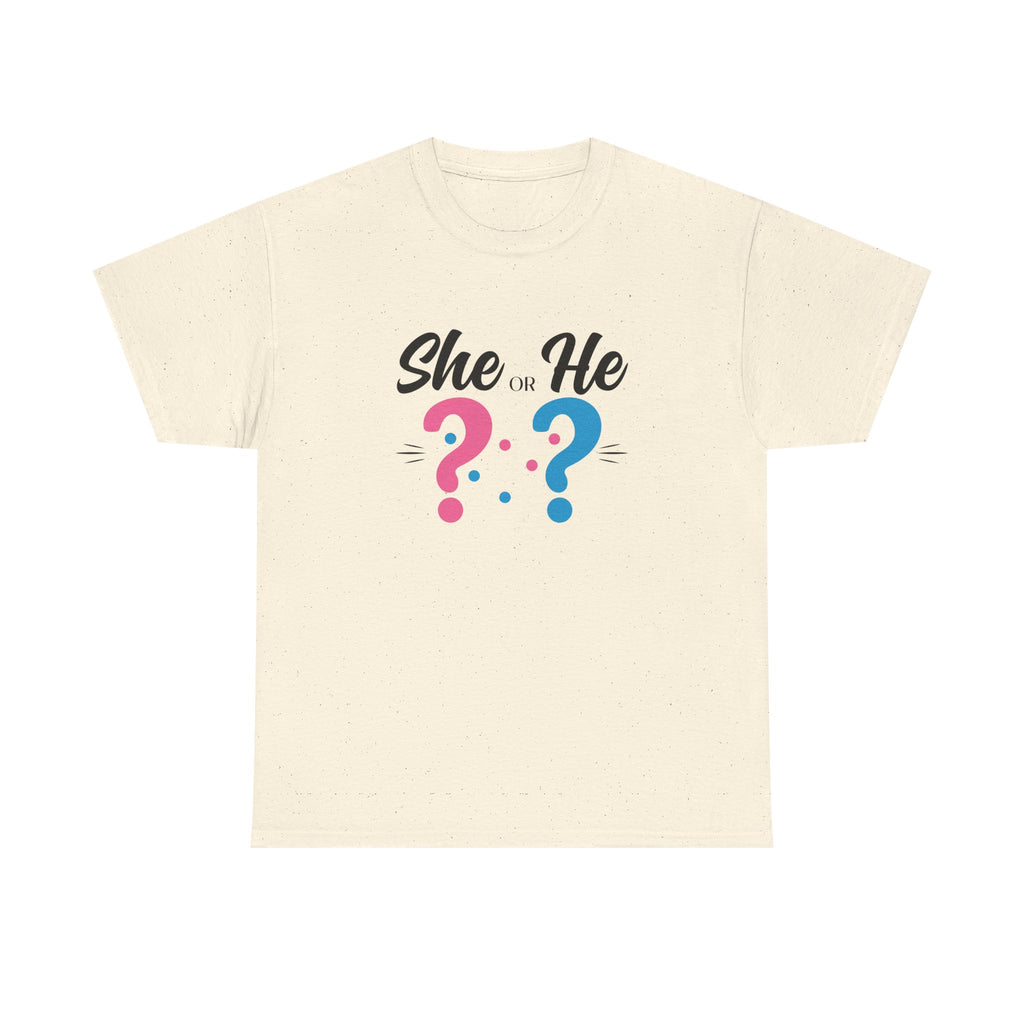 She Or He Gender Reveal Tee