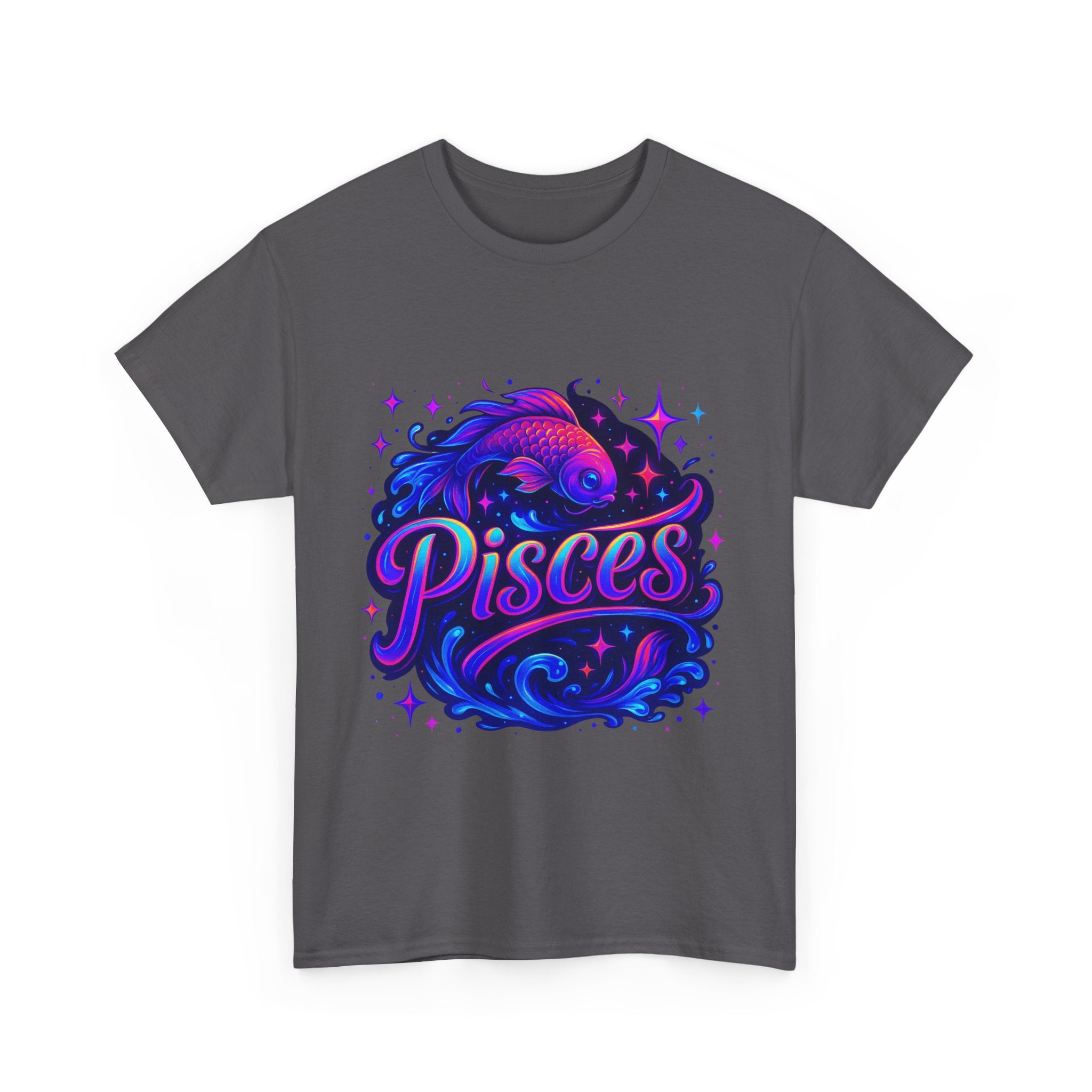 Neon Pisces Zodiac Tee
