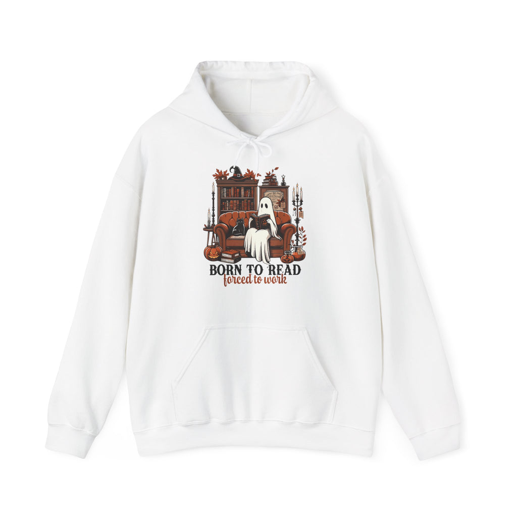 Born to Read, Forced to Work Halloween Hoodie