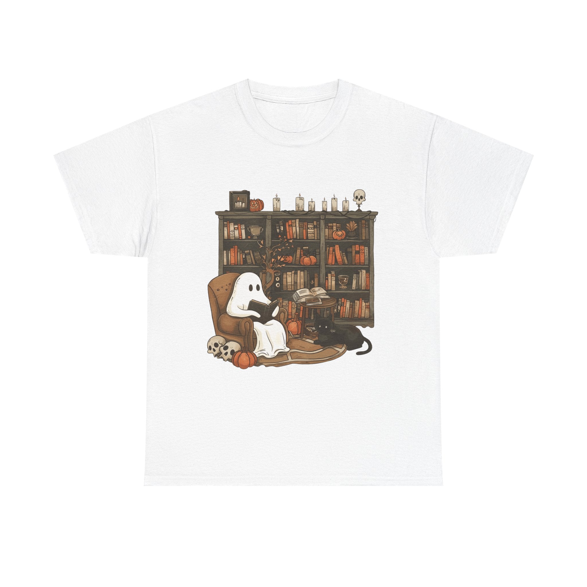 Ghost Reading Book Halloween Book Clubs Tee
