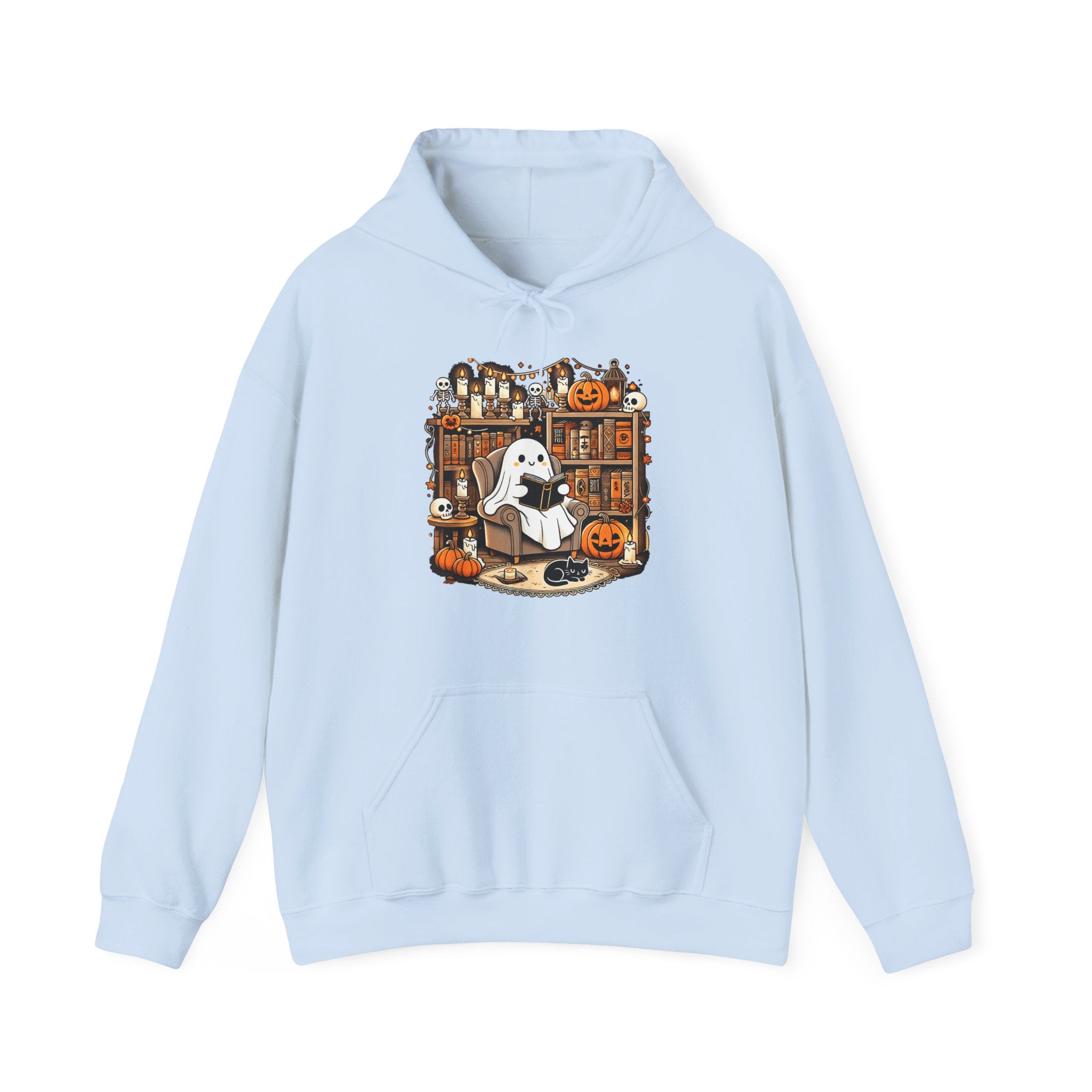 Vintage Halloween Ghost Book Lover Hoodie