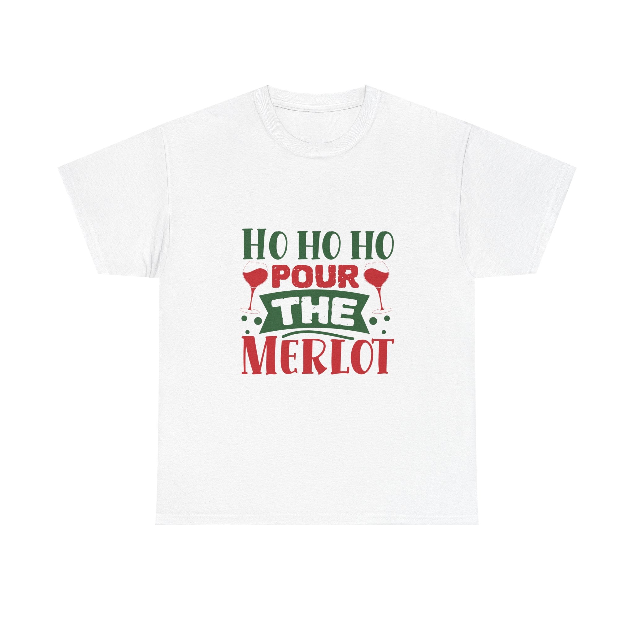 Christmas Wine Graphic Tee, Santa Claus Cotton Shirt, Holiday Merlot T-Shirt, Festive Unisex Top, Xmas Alcoholic Apparel