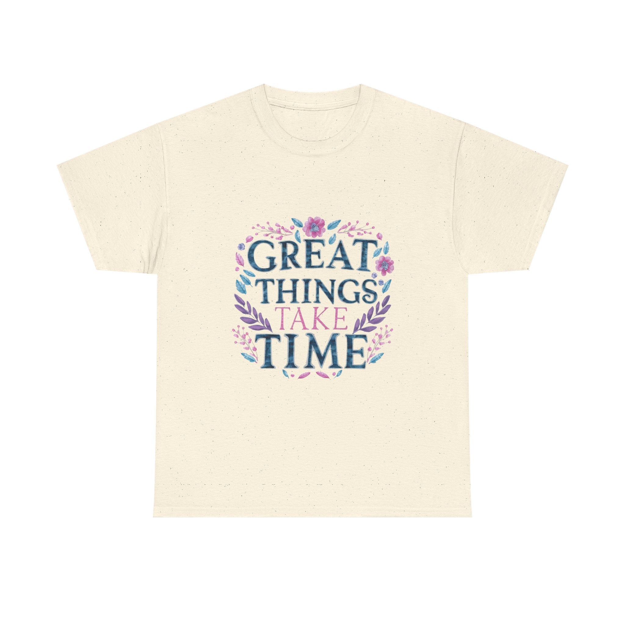 Great Things Take Time Floral Graphic Tee