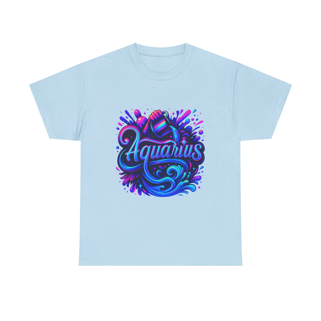 Neon Aquarius Zodiac Tee