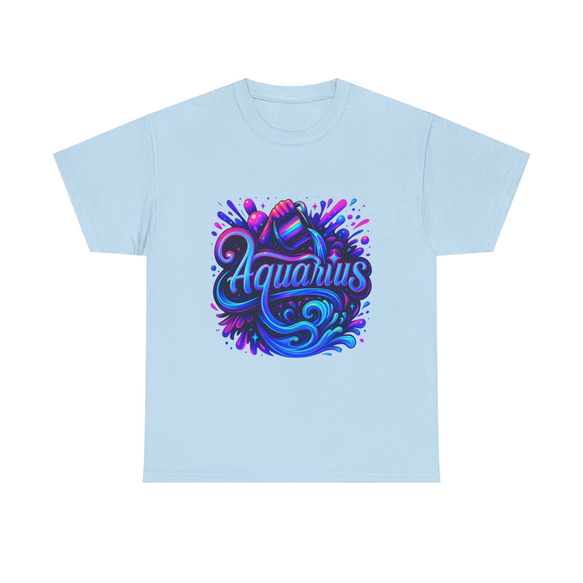 Neon Aquarius Zodiac Tee