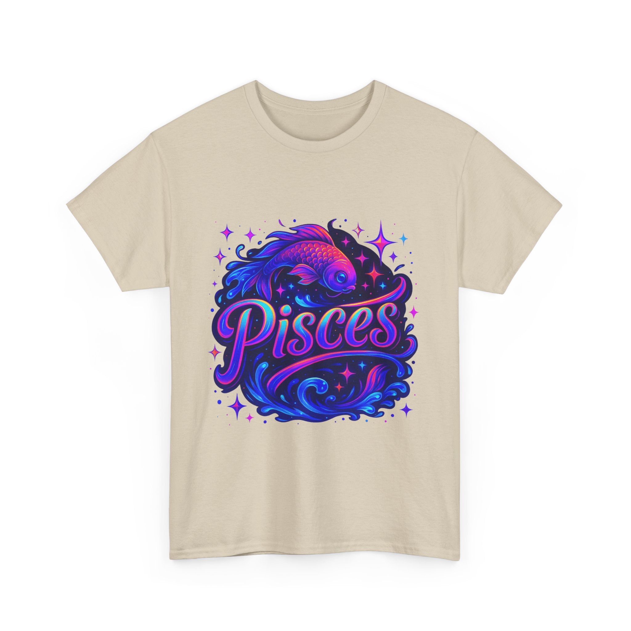 Neon Pisces Zodiac Tee