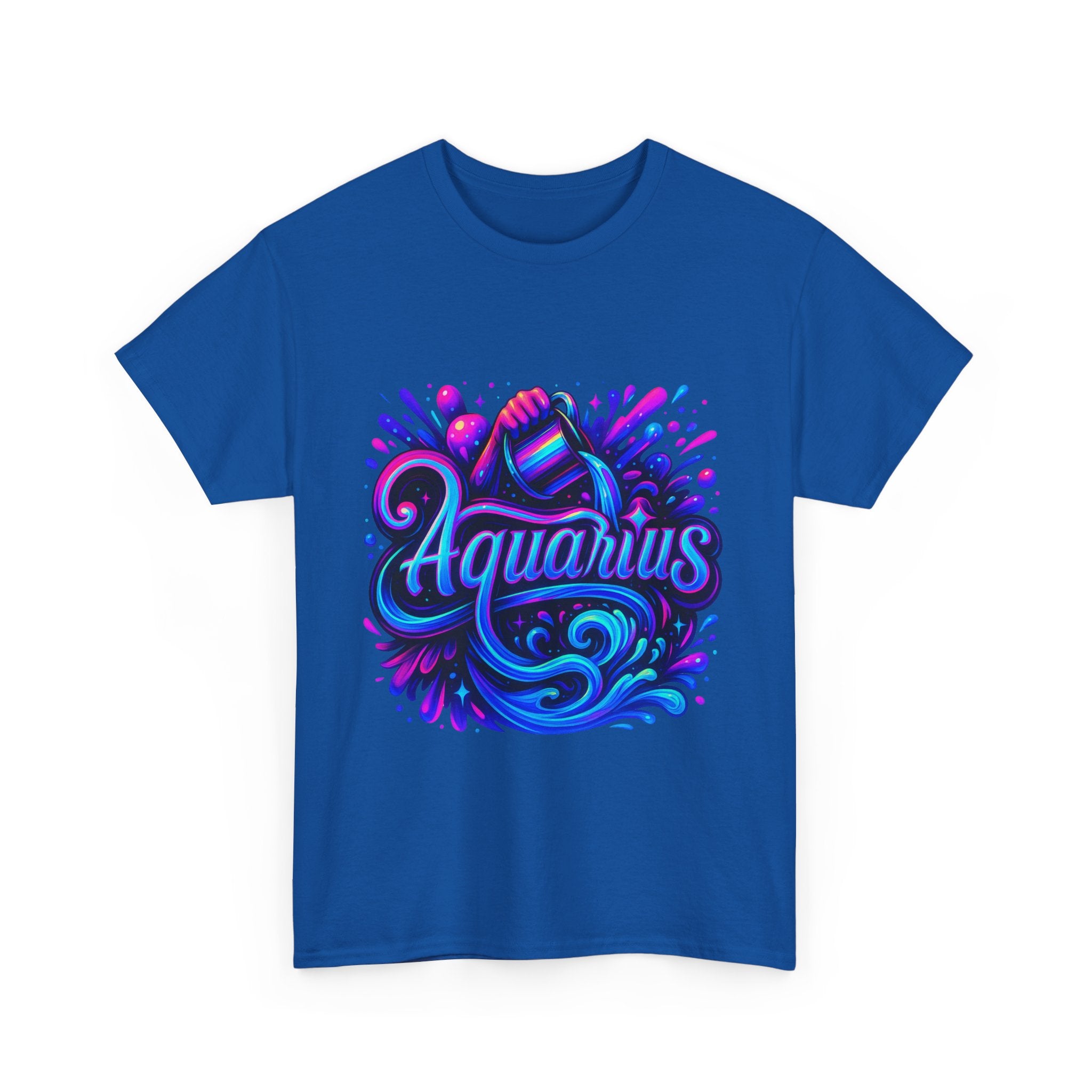 Neon Aquarius Zodiac Tee