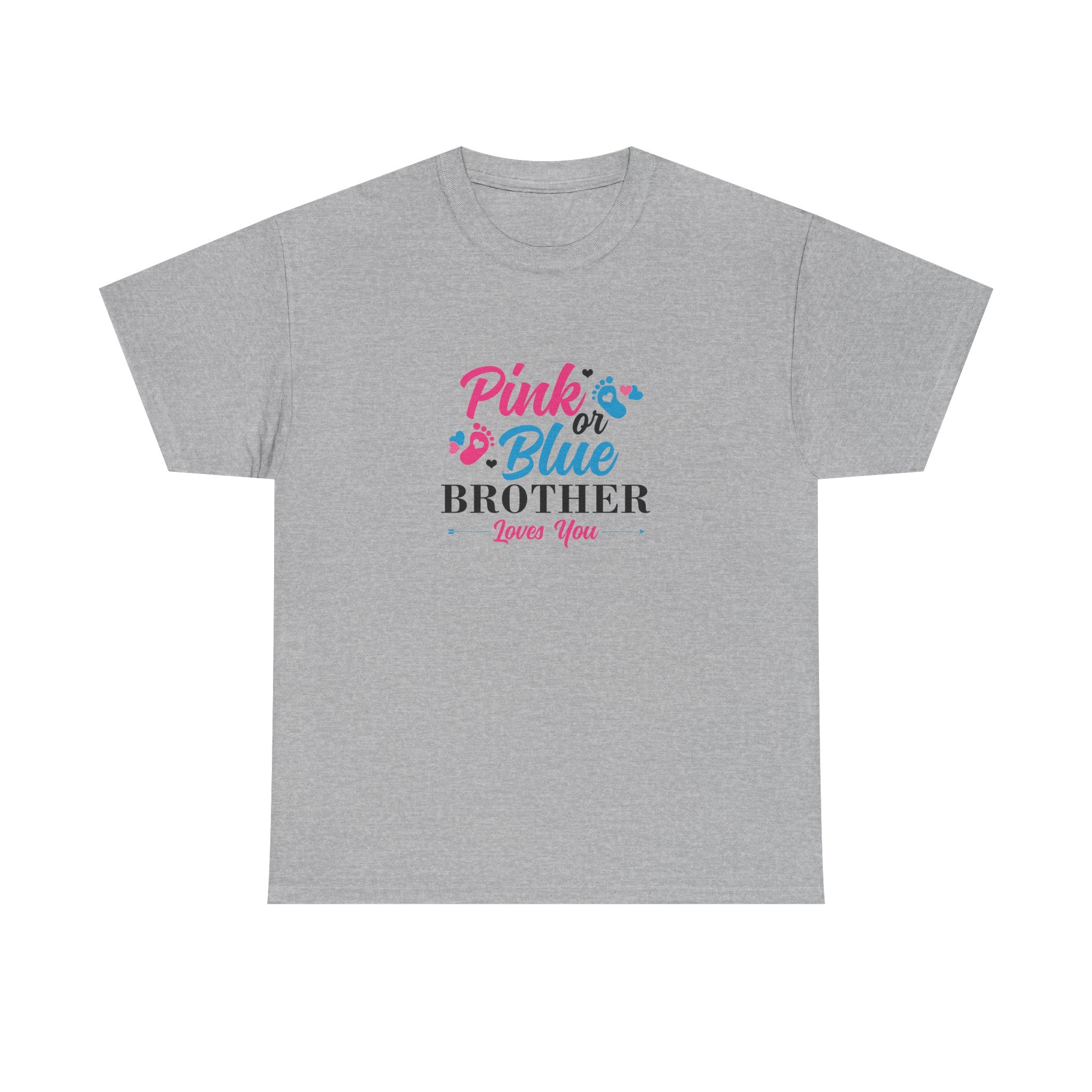 Pink Or Blue Brother Loves You Graphic Tee