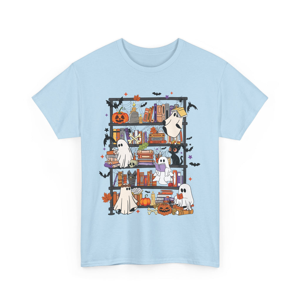Ghost Reading Books Halloween Book Lover T-Shirt