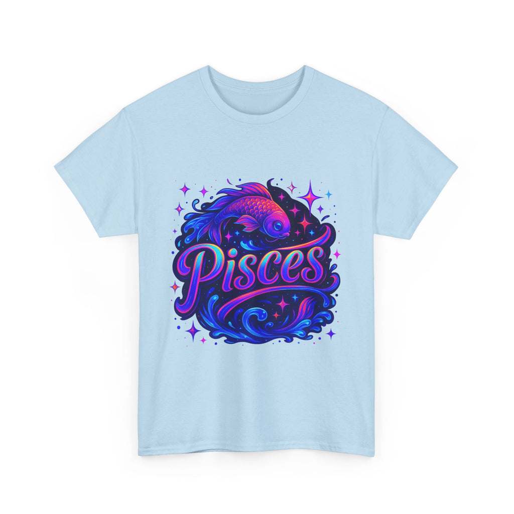 Neon Pisces Zodiac Tee