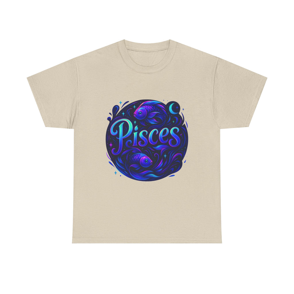Neon Pisces Zodiac Tee