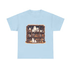 Cute Ghost Reading Books Halloween Librarian Book Long Sleeve T-Shirt