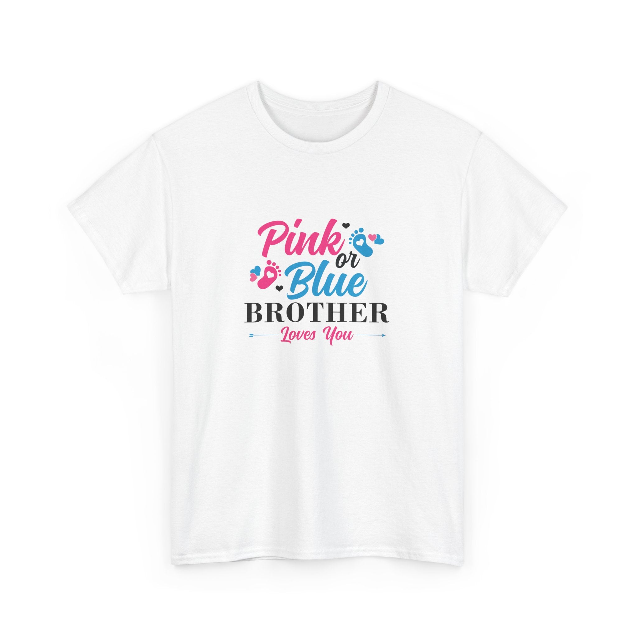 Pink Or Blue Brother Loves You Graphic Tee