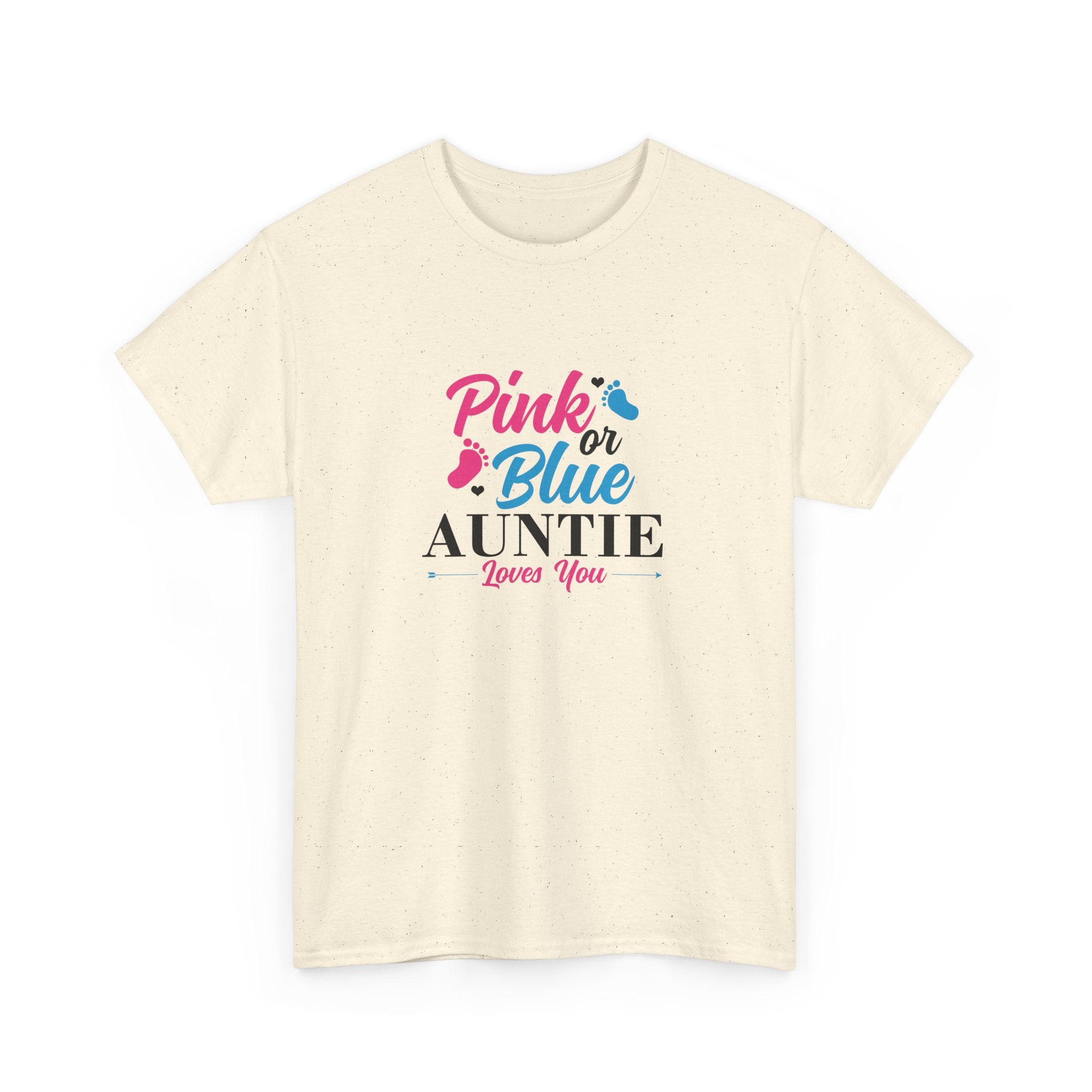 Graphic Tee - Pink or Blue Auntie Loves You Shirt