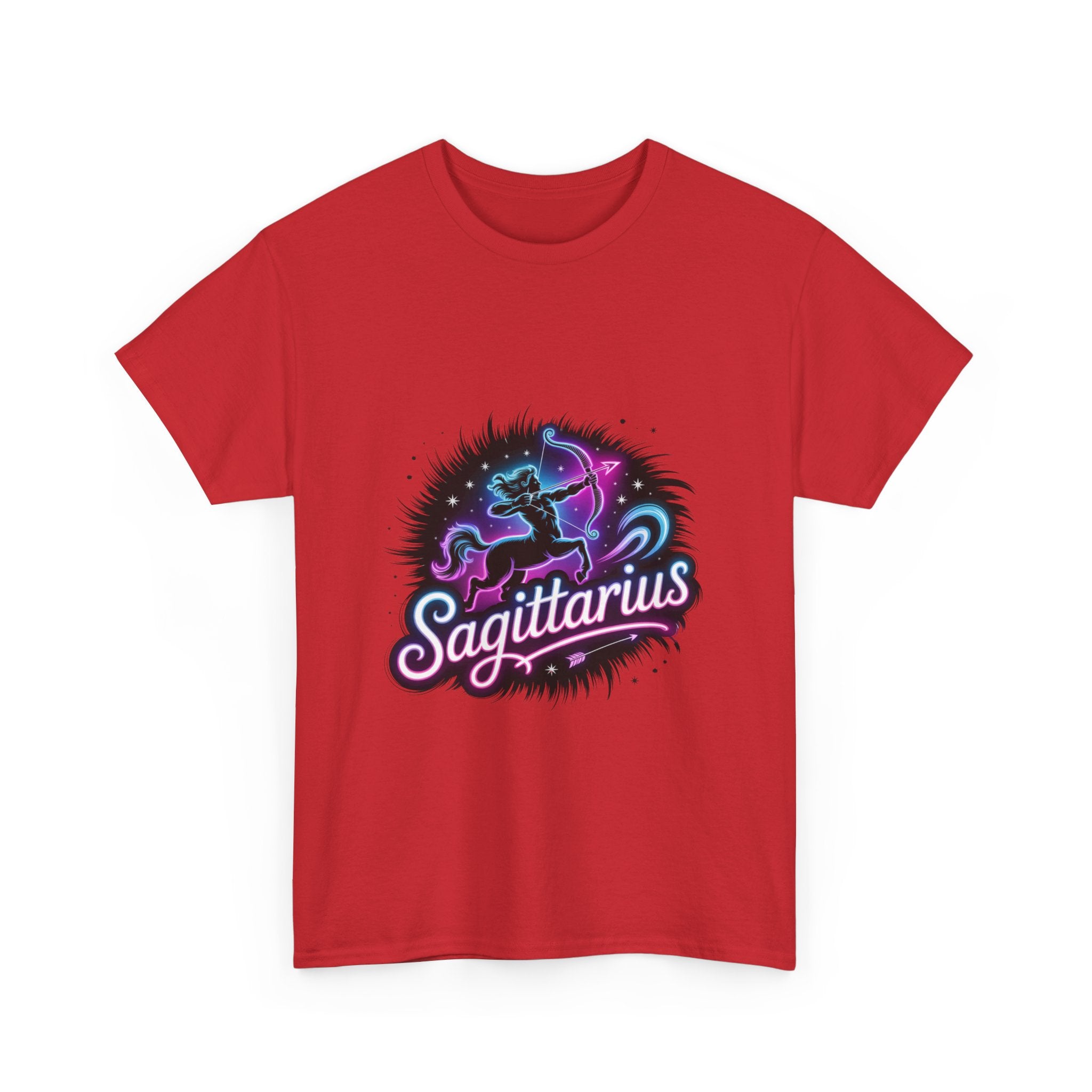 Neon Sagittarius Zodiac Tee