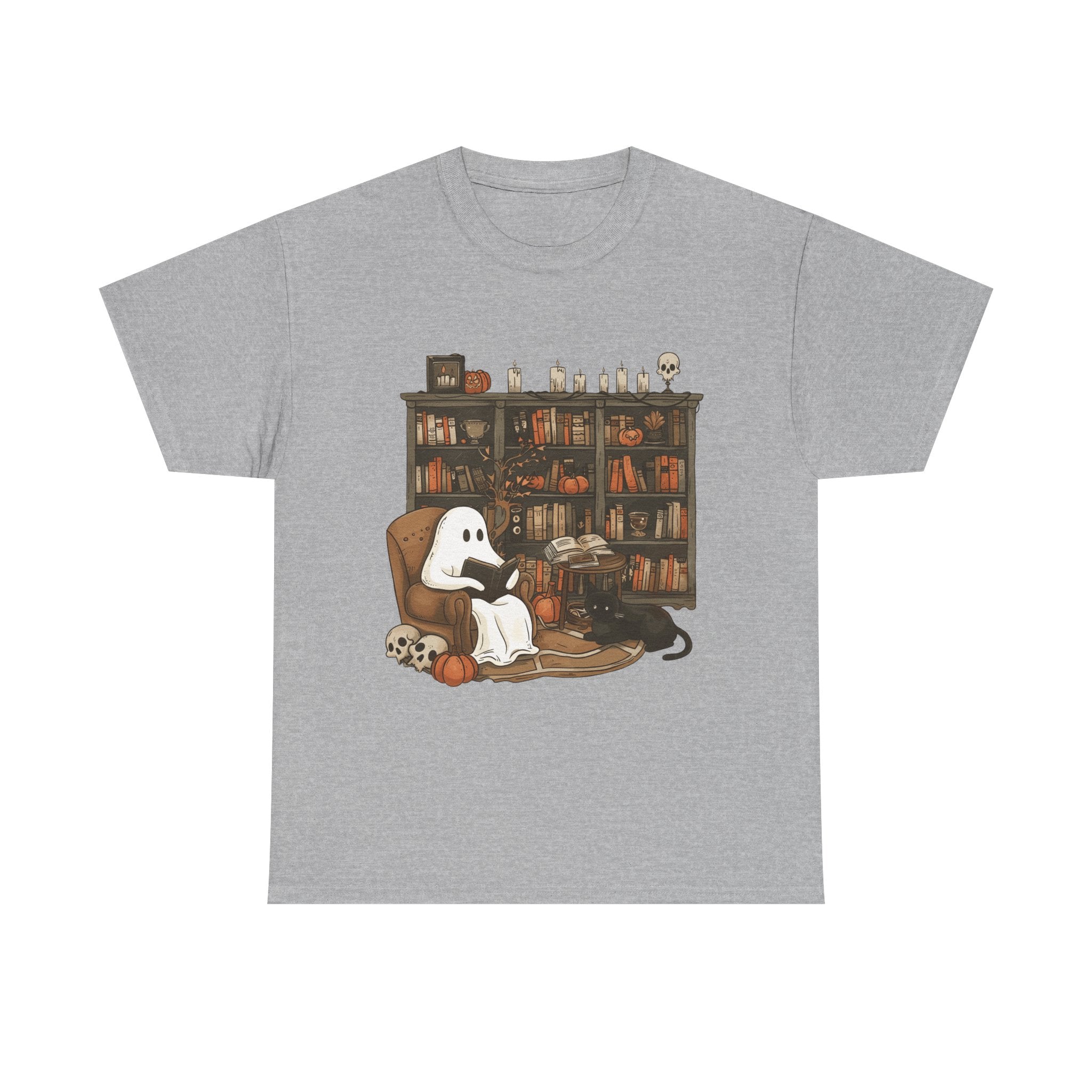 Ghost Reading Book Halloween Book Clubs Tee