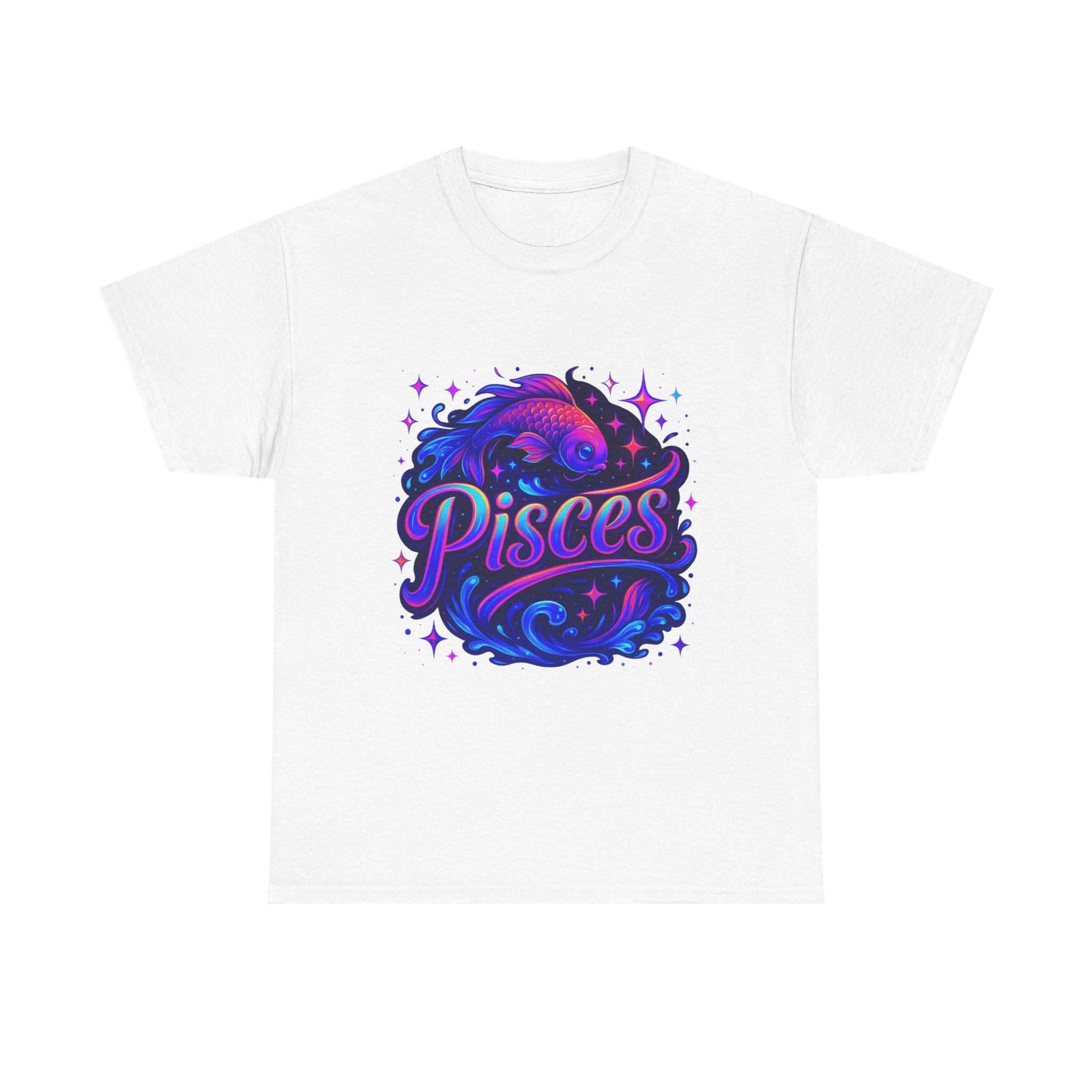 Neon Pisces Zodiac Tee