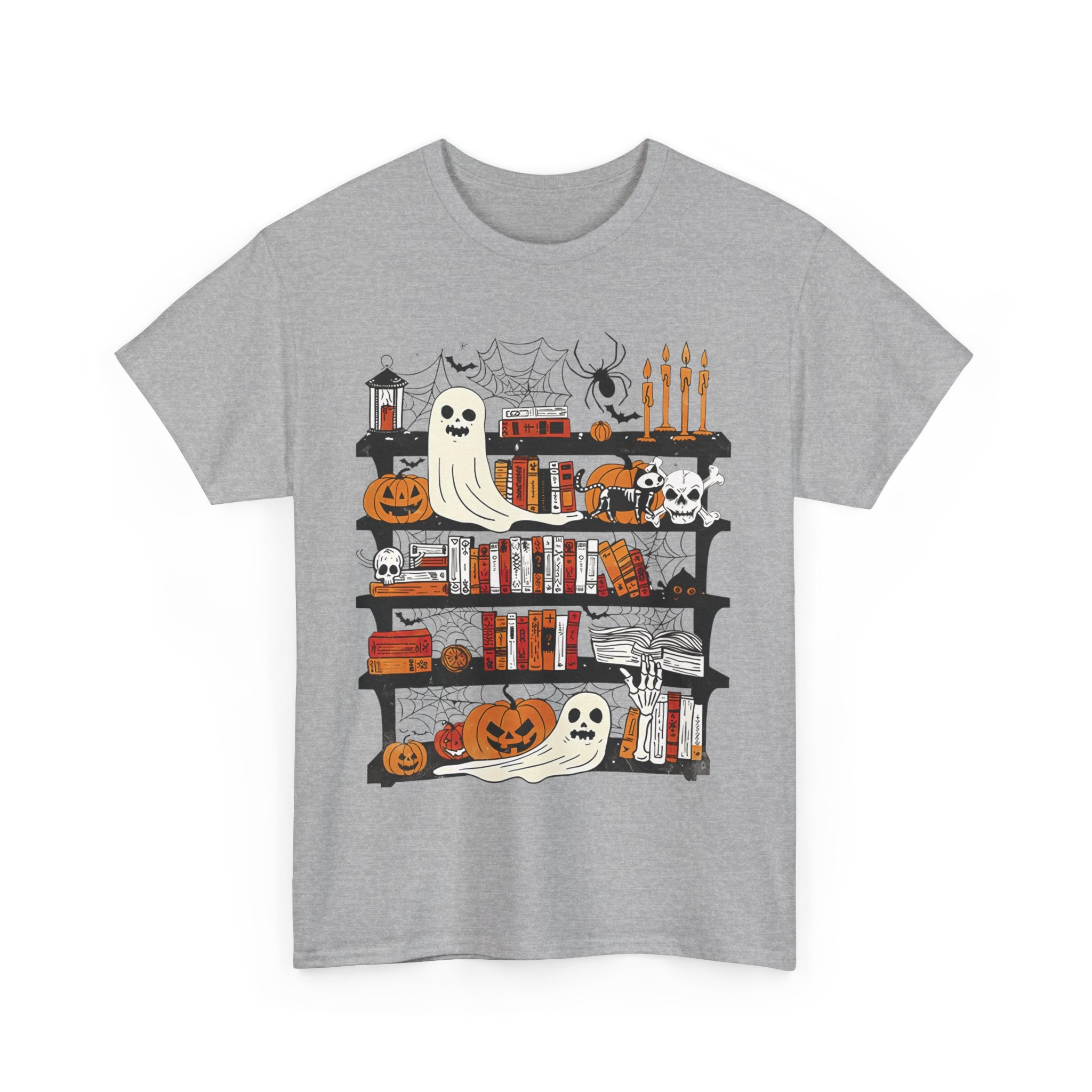 Funny Ghost Book Lovers Halloween Library Spooky Season Long Sleeve T-Shirt