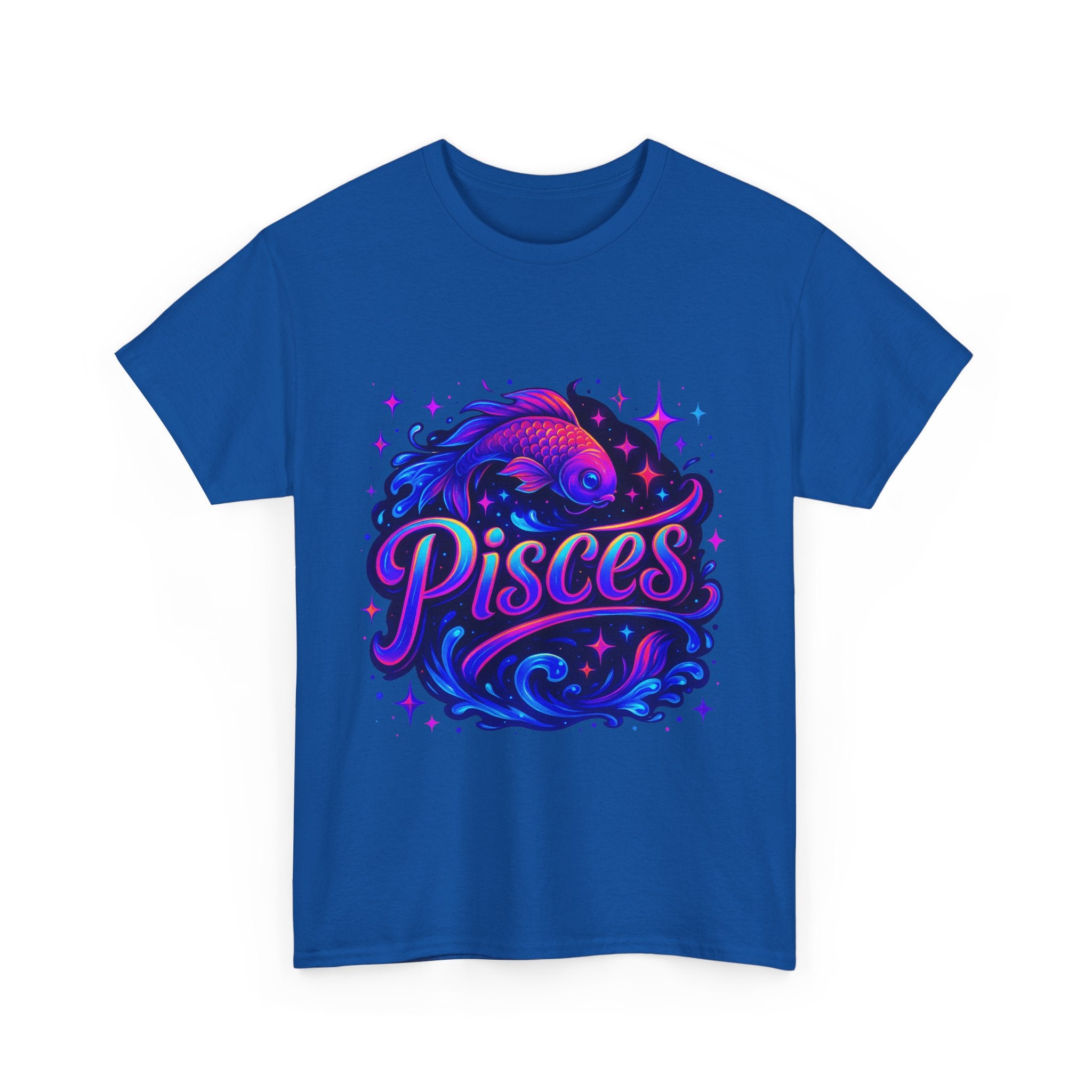 Neon Pisces Zodiac Tee