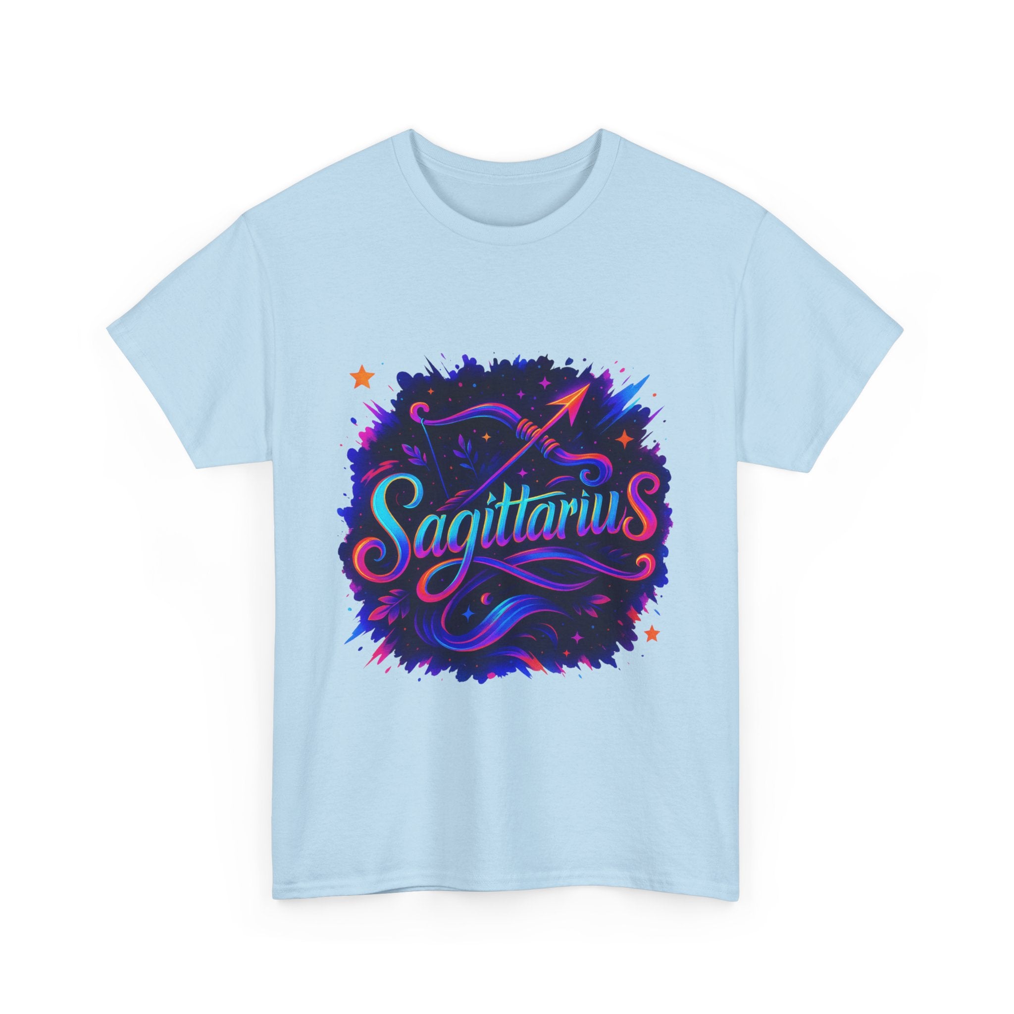 Neon Sagittarius Zodiac Tee