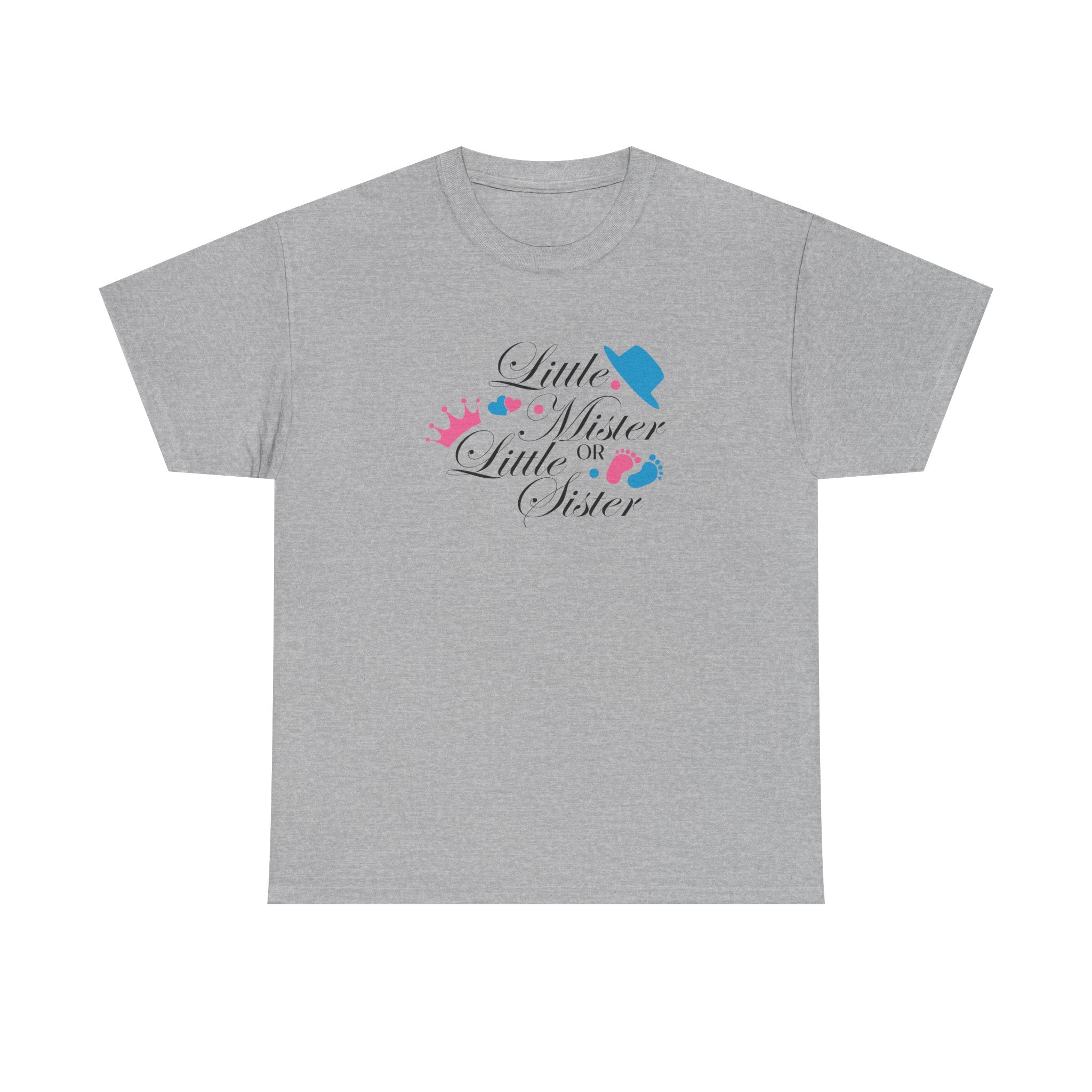 Little Mister Or Little Sister Unisex Tee, Graphic Tee, Gender Reveal Shirt, Boy or Girl T-Shirt, Baby Shower Gift
