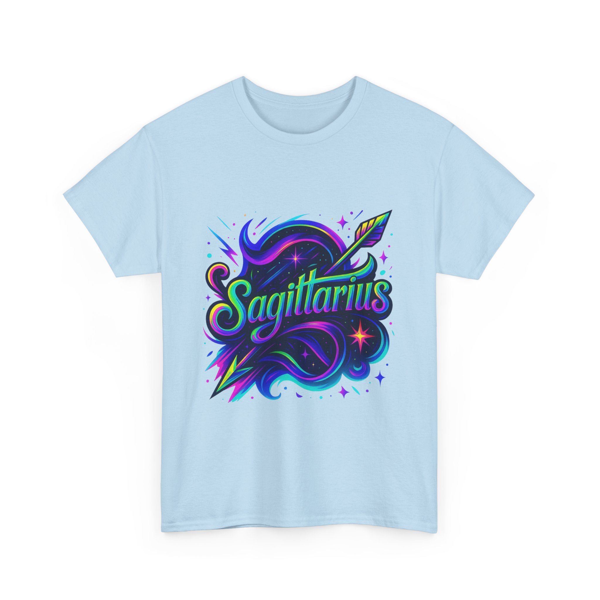 Neon Sagittarius Zodiac Tee