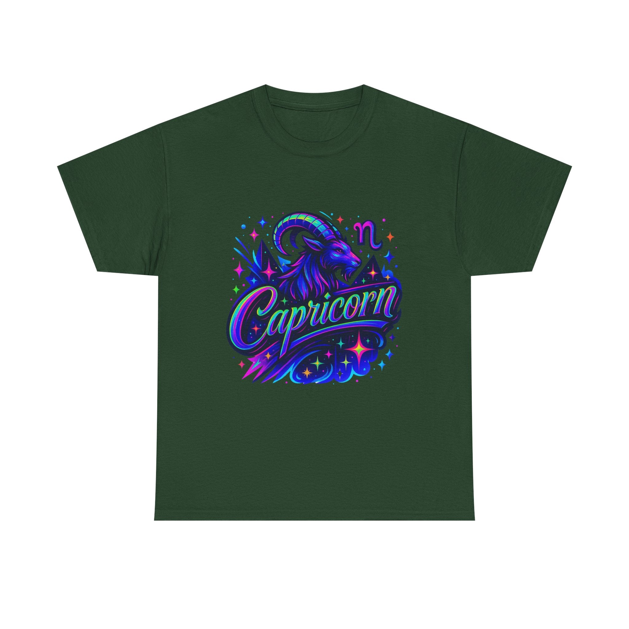 Neon Capricorn Zodiac Tee