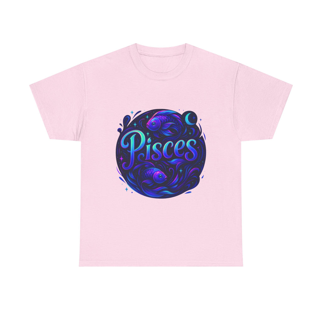 Neon Pisces Zodiac Tee
