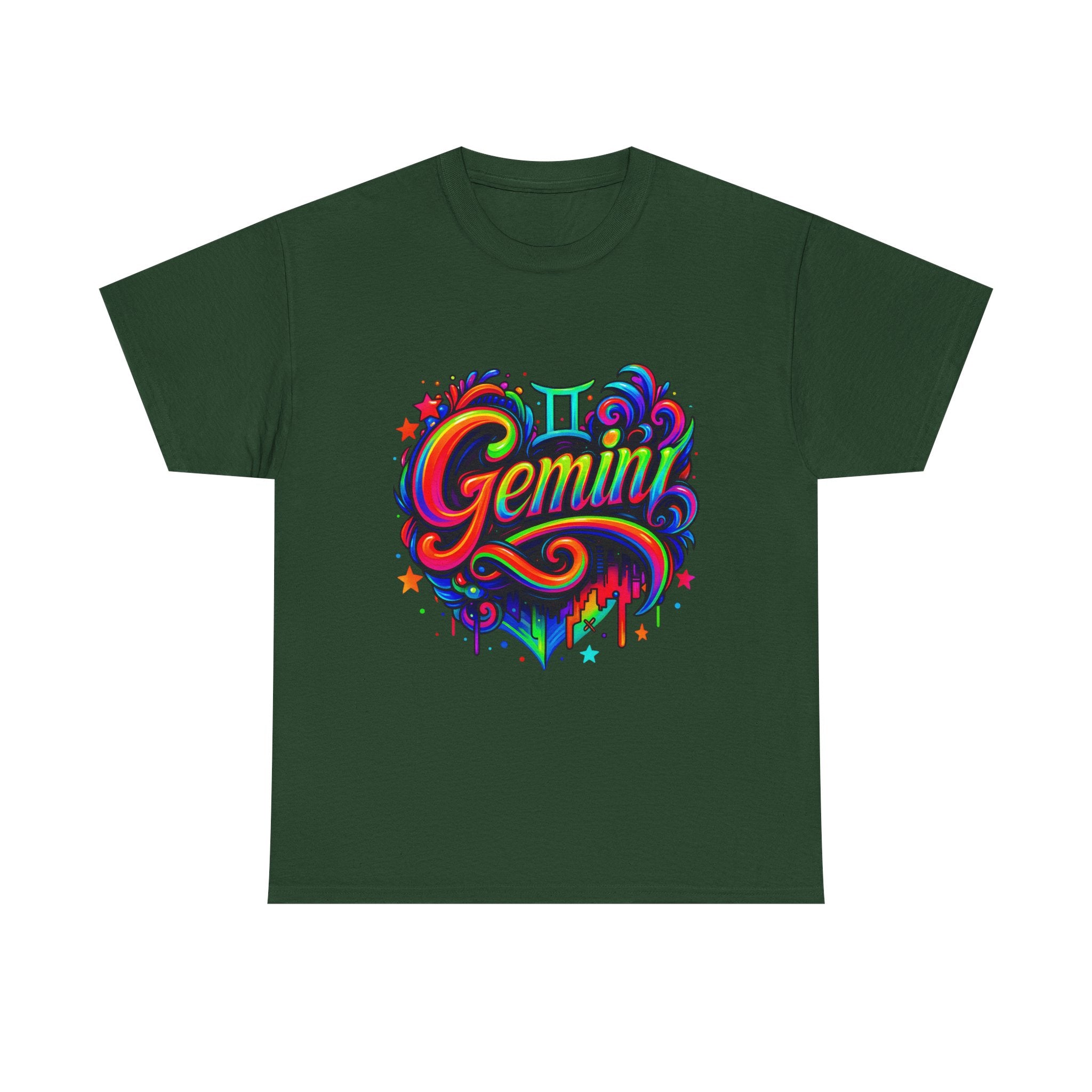Neon Gemini Zodiac Tee