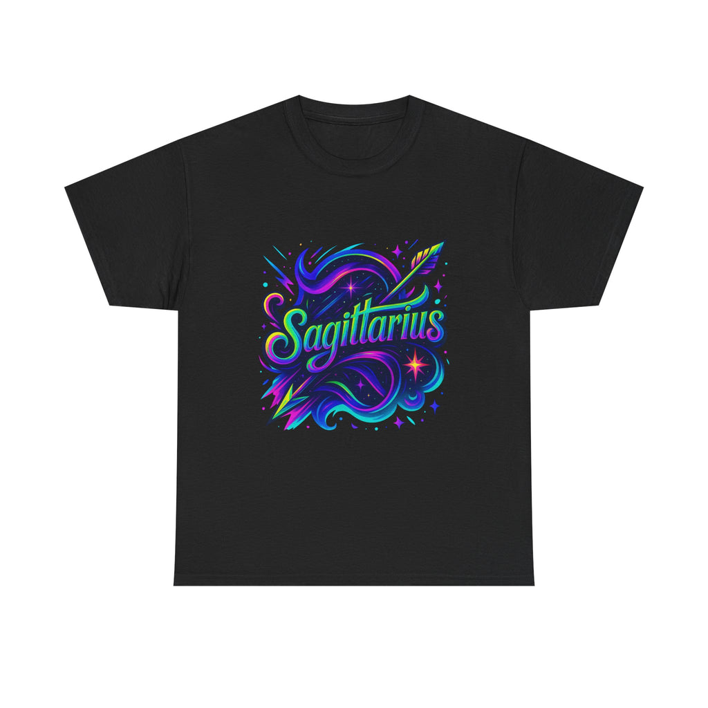 Neon Sagittarius Zodiac Tee