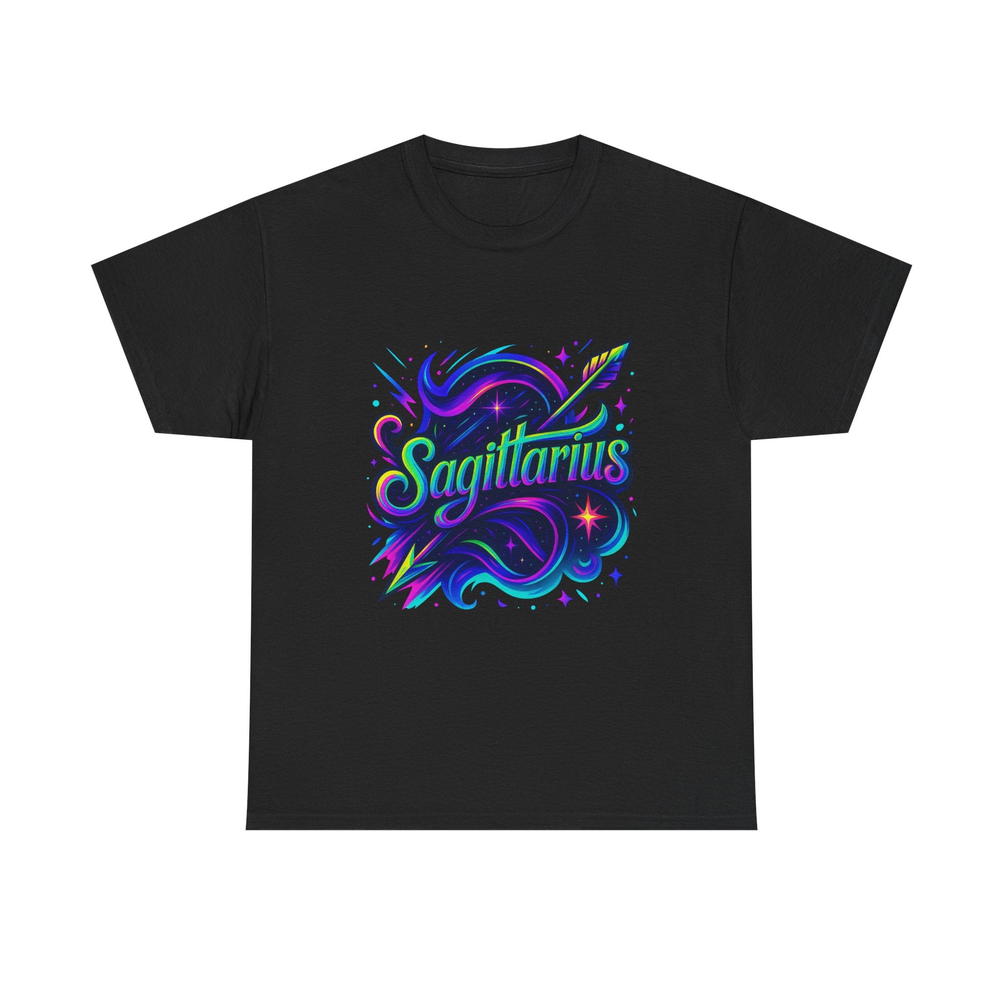 Neon Sagittarius Zodiac Tee