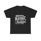 grateful, blessed & thankful graphic Tee